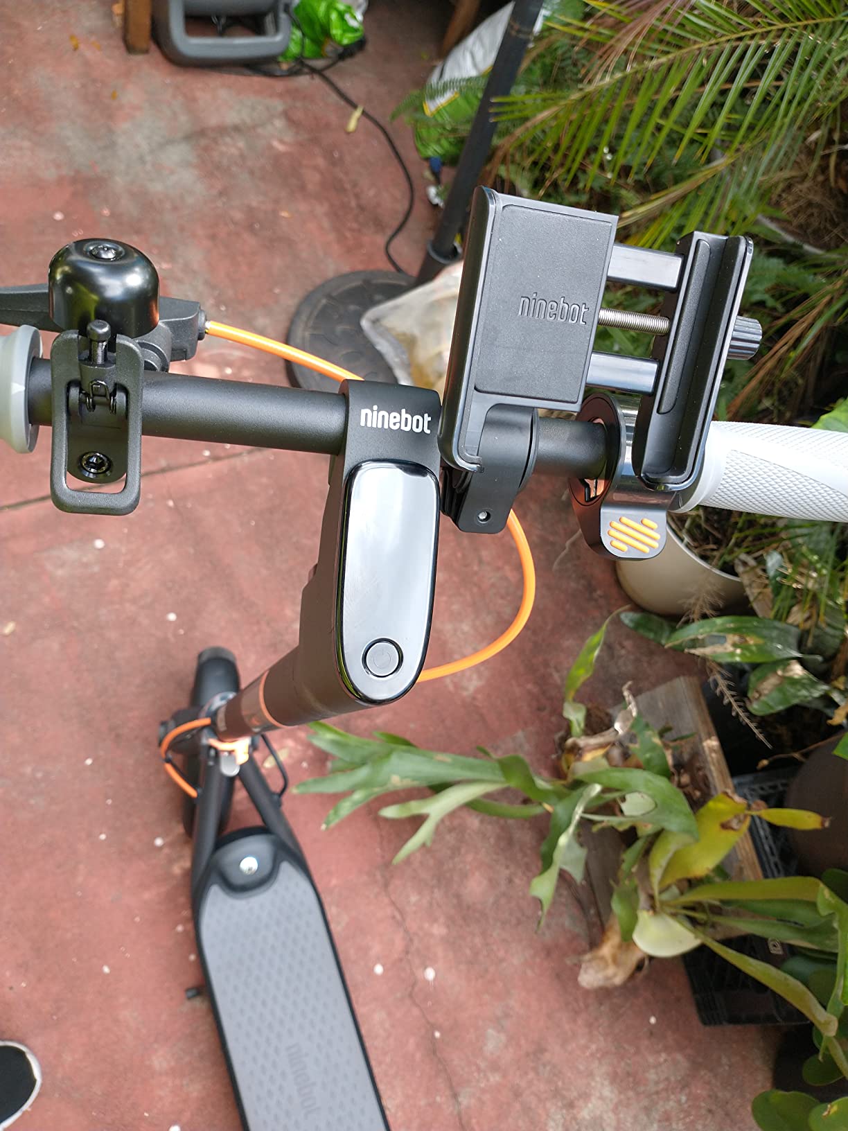 Segway Ninebot Phone Mount, Adjustable Electric Scooter eMoped Bicycle Handlebar Phone Holder, Fits Any 4-6.5 inches Cellphone, Compatible with MAX G3, MAX G2, F Series, E Series customer photo 2