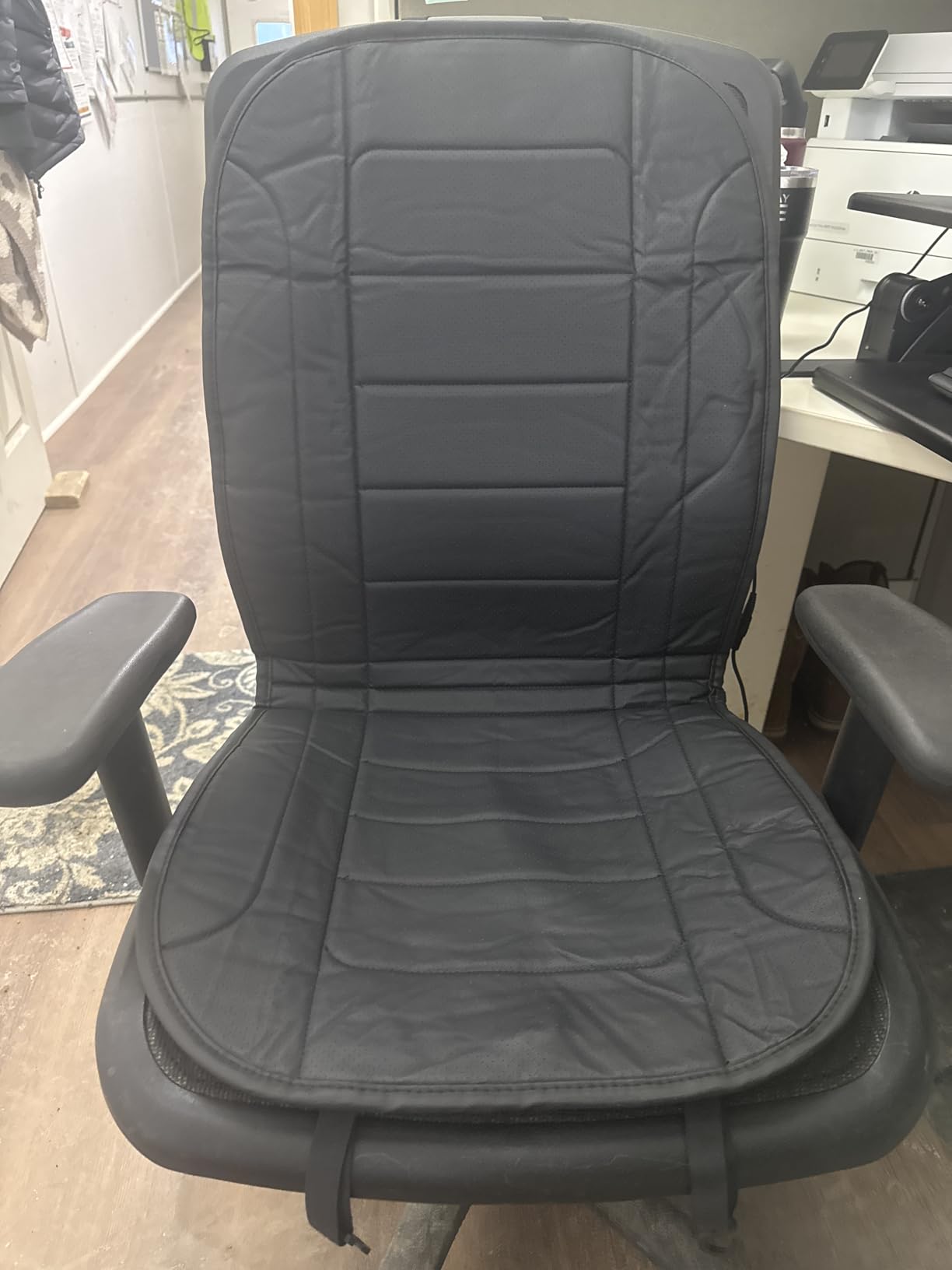 Heated Seat Cushion for Office Chair with Temperature Control and Timer, Back and Seat Heating - for Office/Home Use customer photo 1