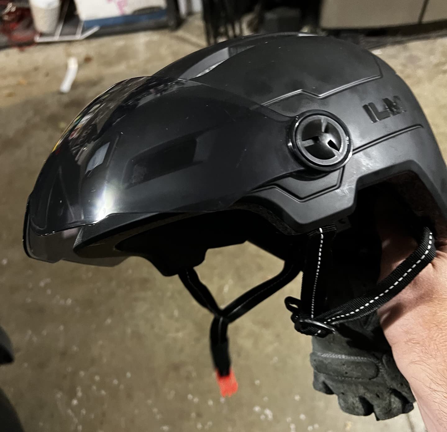 ILM Adult Bike Helmet with USB Rechargeable LED Front and Back Light Mountain&Road Bicycle Helmets for Men Women Removable Goggle Cycling Helmet E3-10L customer photo 2