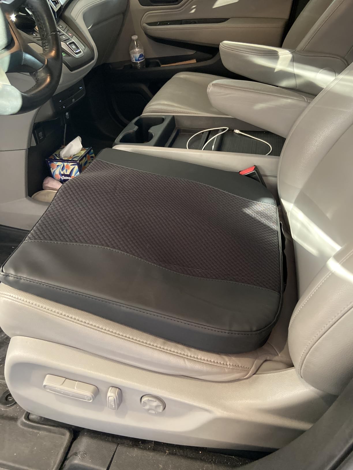 Car Seat Cushion, Comfort Memory Foam Car Cushions for Driving - Sciatica & Lower Back Pain Relief, Driver Seat Pillow for Auto, Office Chair, Wheelchair - Black customer photo 1