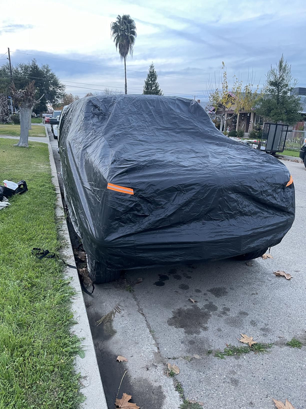 Kayme 7 Layers Heavy Duty Car Cover Waterproof All Weather, Full Exterior Cover Outdoor Snow Sun Uv Protection with Zipper for Automobiles, Universal Fit for Sedan (186 to 193 Inch) customer photo 2