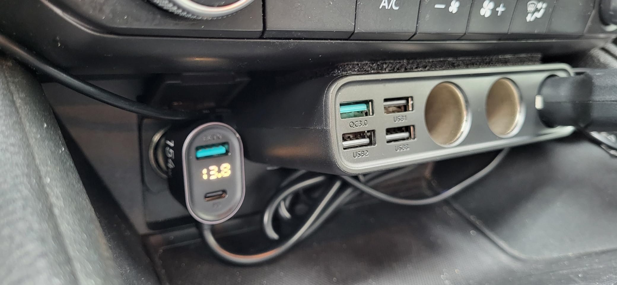 9 in 1 Cigarette Lighter Splitter, JOYROOM 210W Cigarette Lighter Adapter with PD/QC 3.0 * 2 Charge(3.3FT Cable), 12V/24V Independent Switches DC Cigarette Outlet Car Charger for All Car Devices customer photo 1