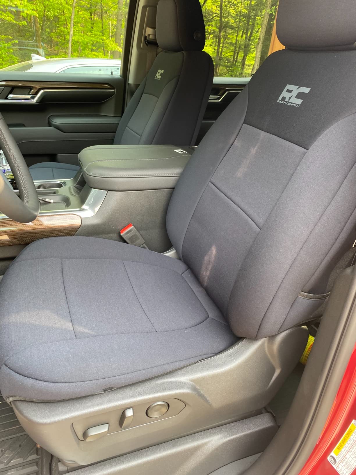 Rough Country Neoprene Seat Covers for Chevy Silverado & GMC Sierra 1500 (2019-2026) w/No Rear Seat Storage or Cup Holder - Waterproof & UV Resistant, Foam Padded, Front & Rear Row Cover Set customer photo 1