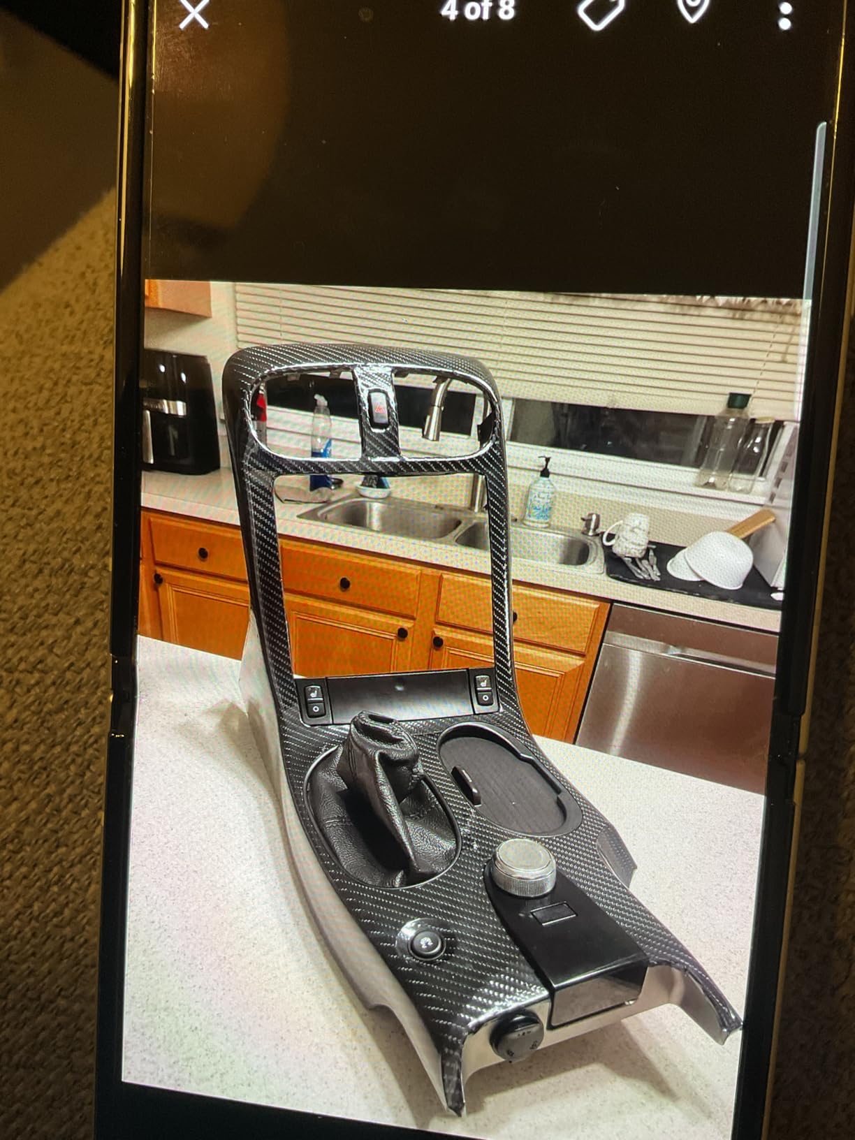 RockRose 7D Super Glossy Black Carbon Fiber Vinyl Wrap - Anti-Wrinkle, Air Release Automotive Wrap - DIY Decals Self Adhesive Car Vinyl Sticker for Interior/Exterior - Size 1FT x 10FT customer photo 2