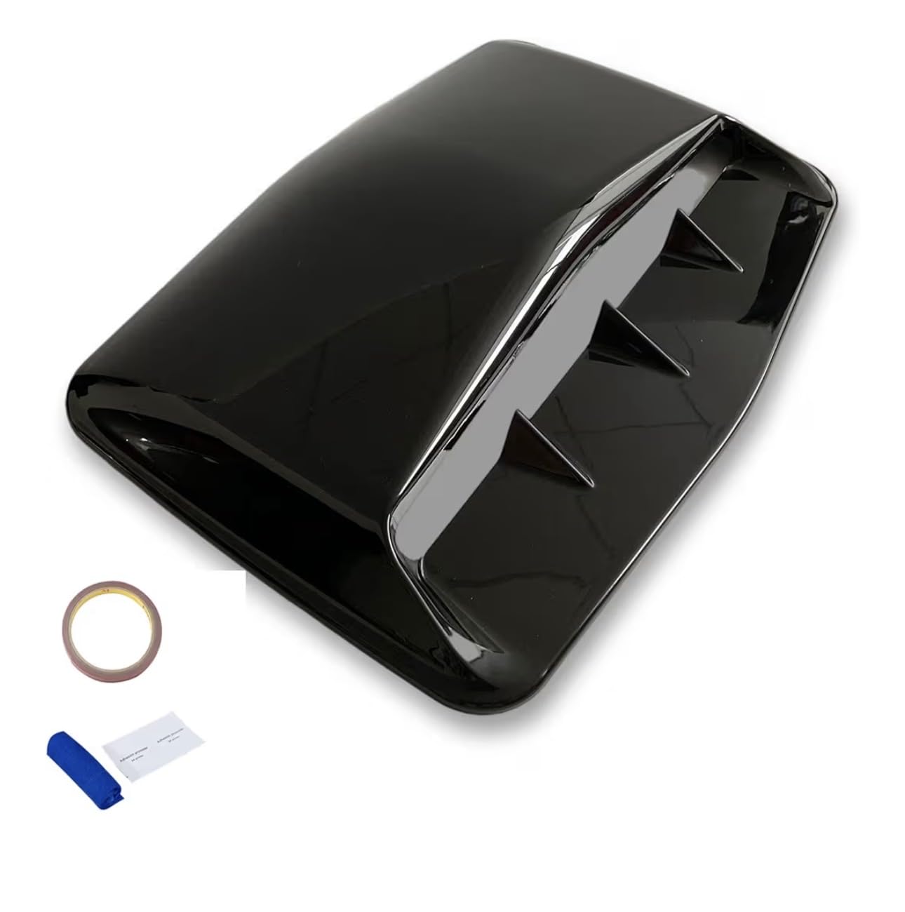 Hood Scoop Car Hood Vent Universal Air Intake Grille Inlet Trim Decor Cover Turbo Bonnet Vent Cover Accessory (Black) customer photo 1