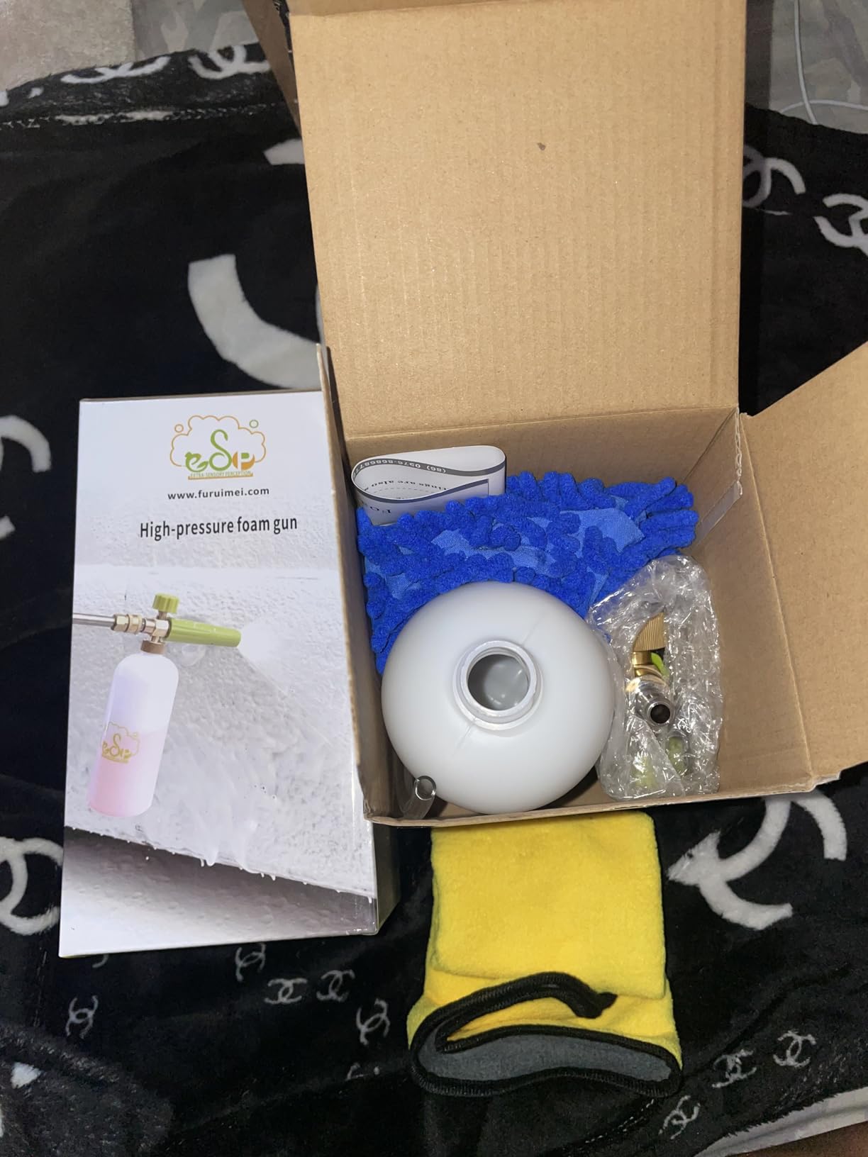 ESP Foam Cannon Snow Foam Lance Pressure Power Jet Washer Quick Release Adjustable Nozzle with 1 Liter Bottle Washing Mitts 1 Towel customer photo 2