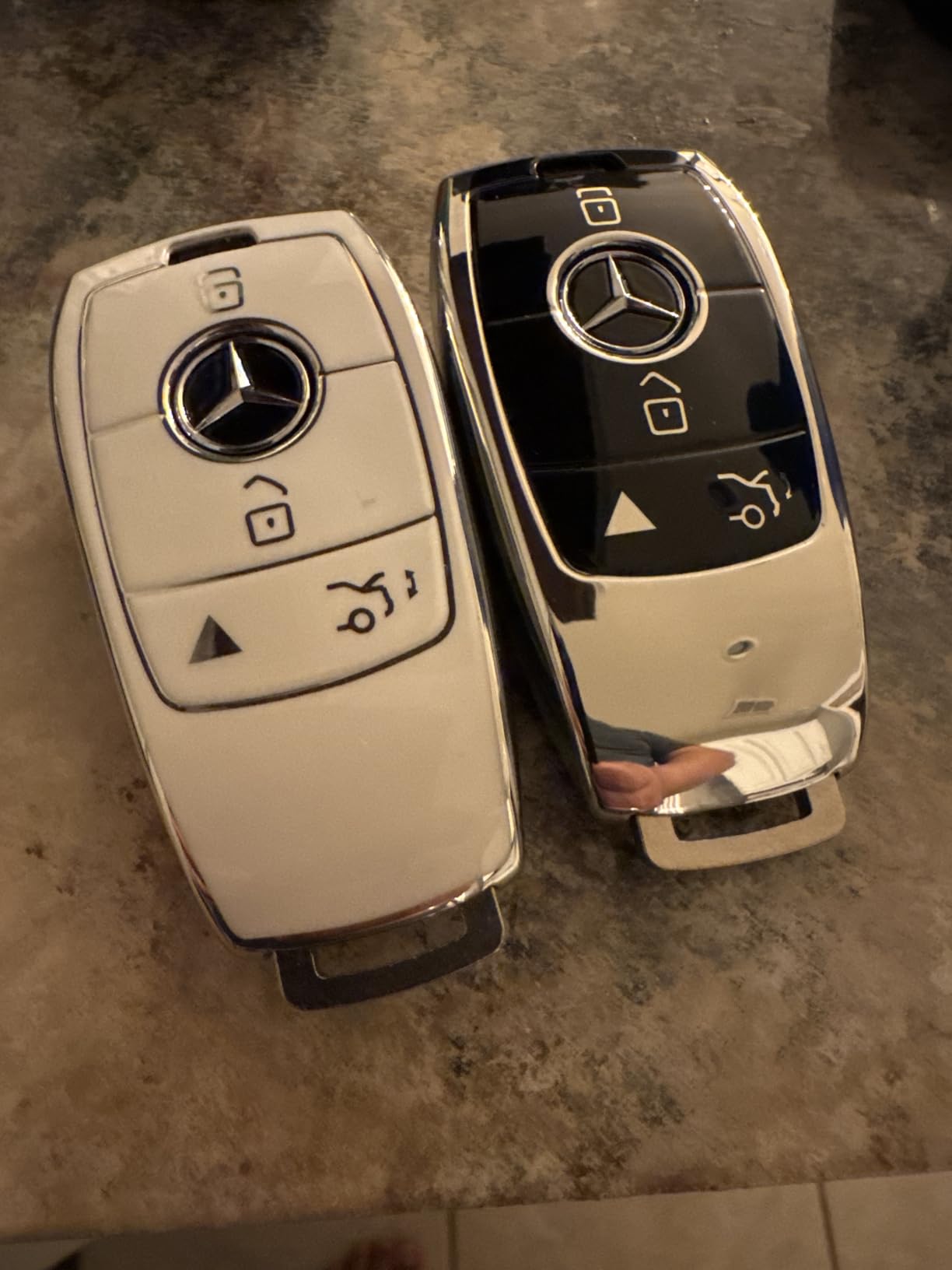 Tukellen for Mercedes Benz Key fob Cover, Special Soft TPU Key Case Protector Compatible with 2017-2021 E-Class 2018-2021 S-Class 2019-2021 A-Class C-Class G-Class customer photo 2