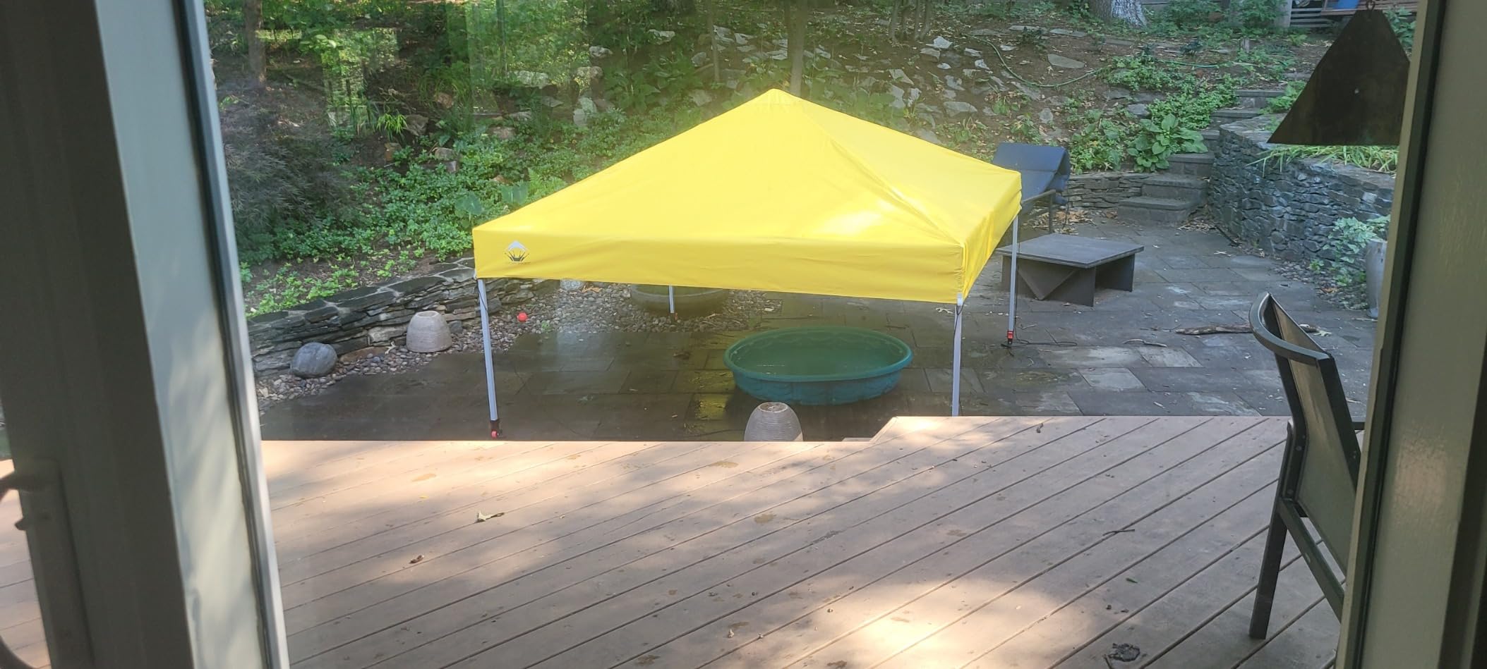 CROWN SHADES 10x10 Pop Up Canopy with 1 Side Wall - Beach Tent with One Push Setup - Outdoor Sun Shade for Events, Parties, Camping - Gazebo with STO-N-Go Cover Bag (White) customer photo 1