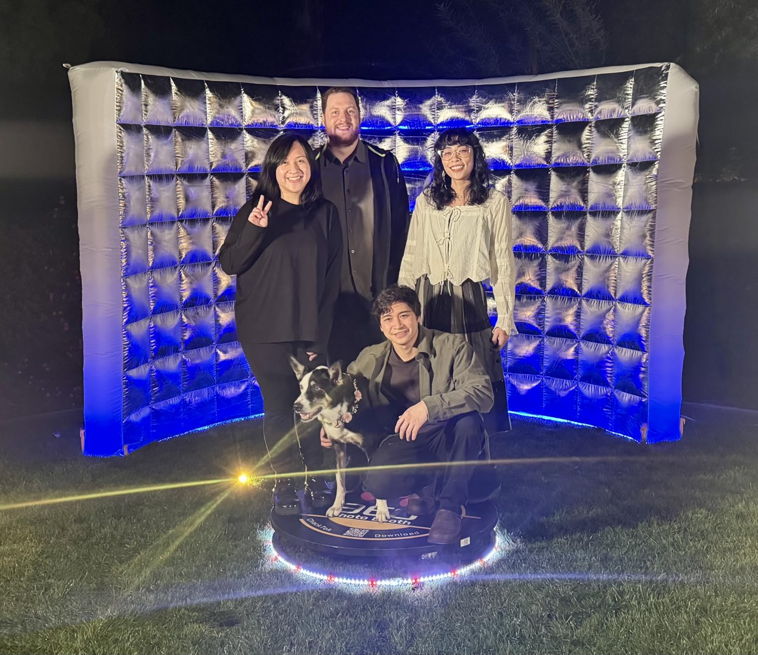 MWE 360 Photo Booth Machine for Parties with Flight Case,RGB Strip Light,Software APP Remote Automatic 360 Spin Camera Video Booth for 4-6 People(39.4''+Flight Case) customer photo 1