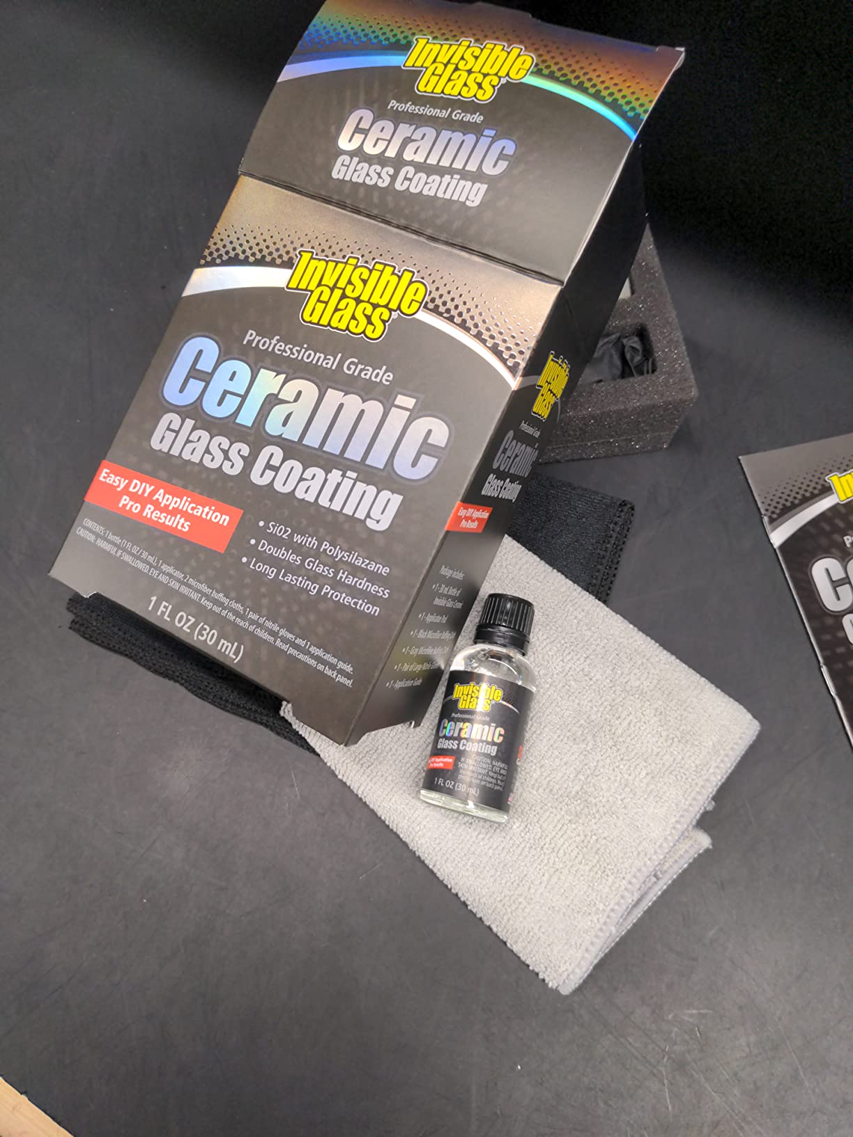 Invisible Glass 95151 Ceramic Glass Coating Kit - Long-Lasting, Rain Repellent & Hydrophobic Protection for Automotive Glass Windshields - Scratch & Weather Resistant - Quick, Easy Application - 30 mL customer photo 1
