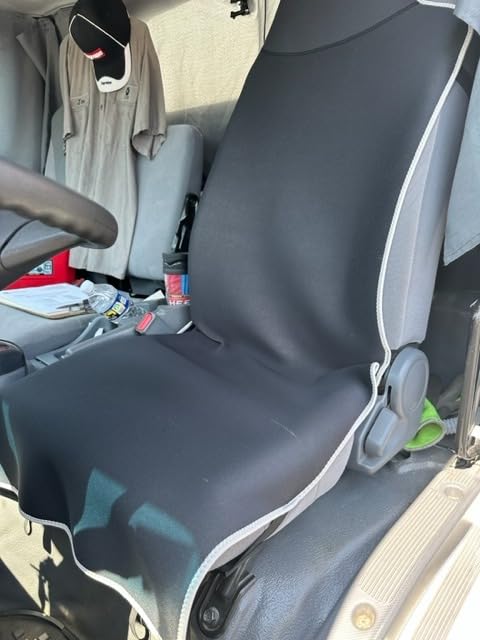 Waterproof Stain Resistant Car Seat Cover for Automotive Van Trucks and SUVs Durable Neoprene Non-Slip Seat Protector with Quick Install Design Perfect for Post Gym Yoga Workout-Black customer photo 1