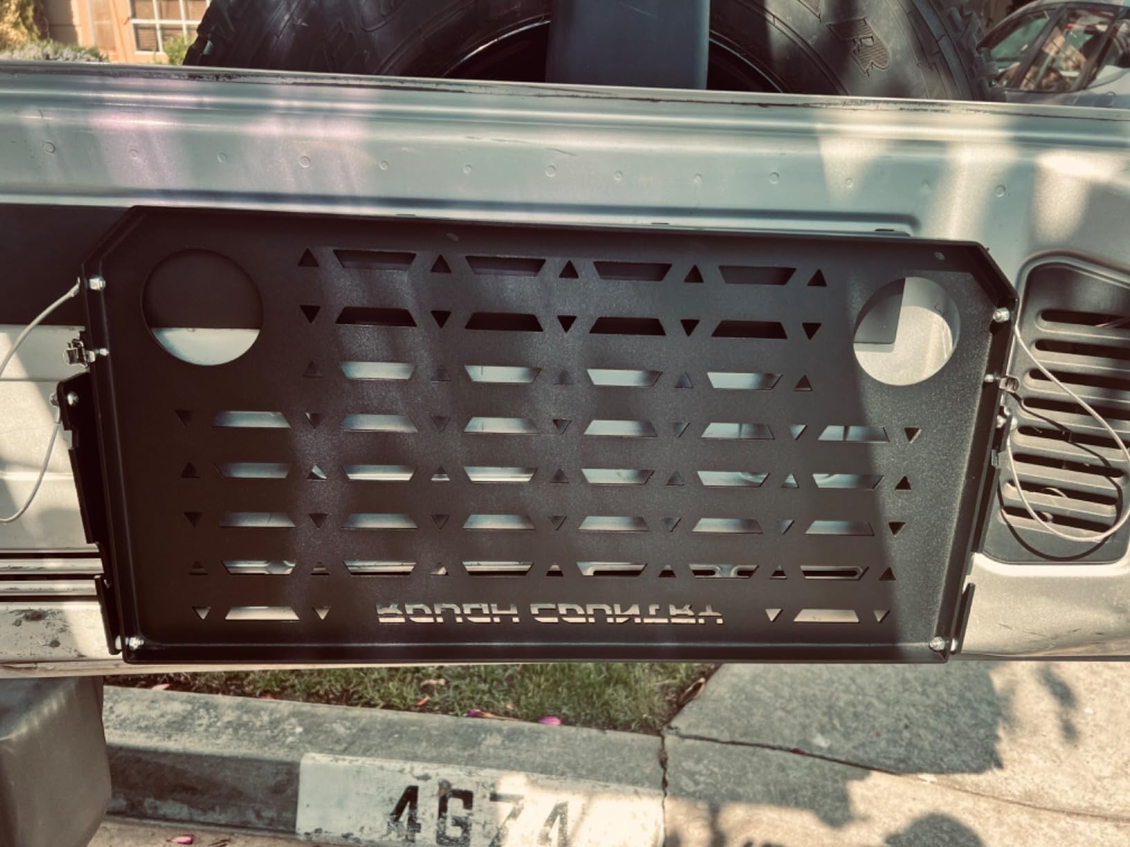 Rough Country Folding Rear Tailgate Table for 2007-2018 Jeep Wrangler JK - 10630 , Black customer photo 1
