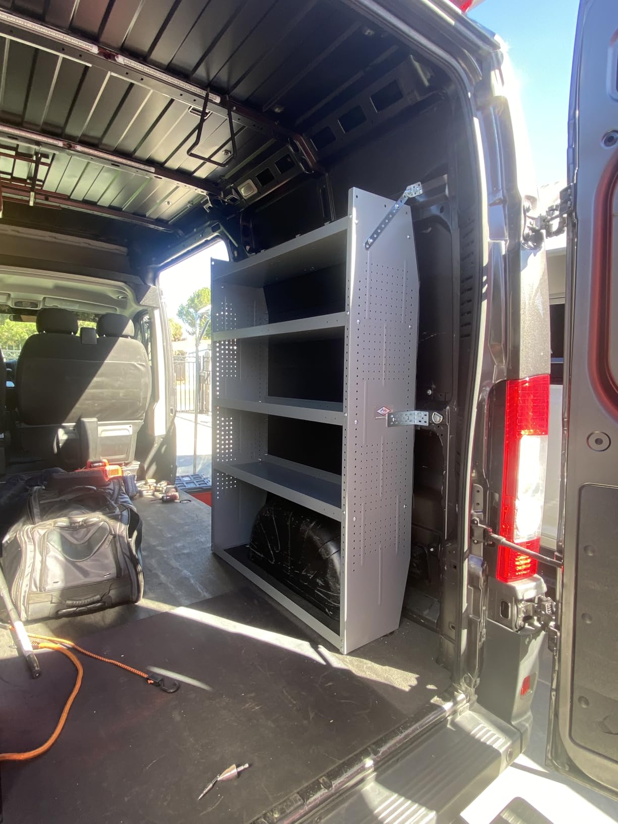 AA Products SH-6004 Steel Mid/High Roof Van Shelving Storage System Fits Transit, NV, Promaster and Sprinter, Van Shelving Units, 42''W x 60''H x 13''D customer photo 2