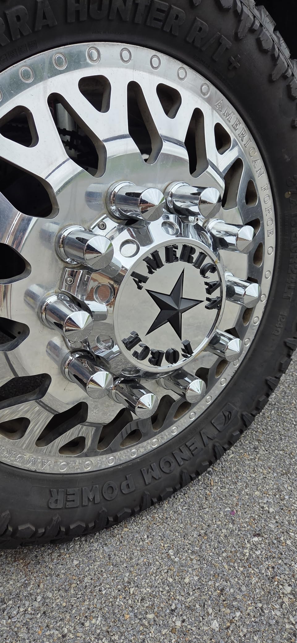 33mm Chrome ABS Plastic Lug Nut Covers Caps with Flange Push on Bullet for Semi Truck (20) customer photo 1