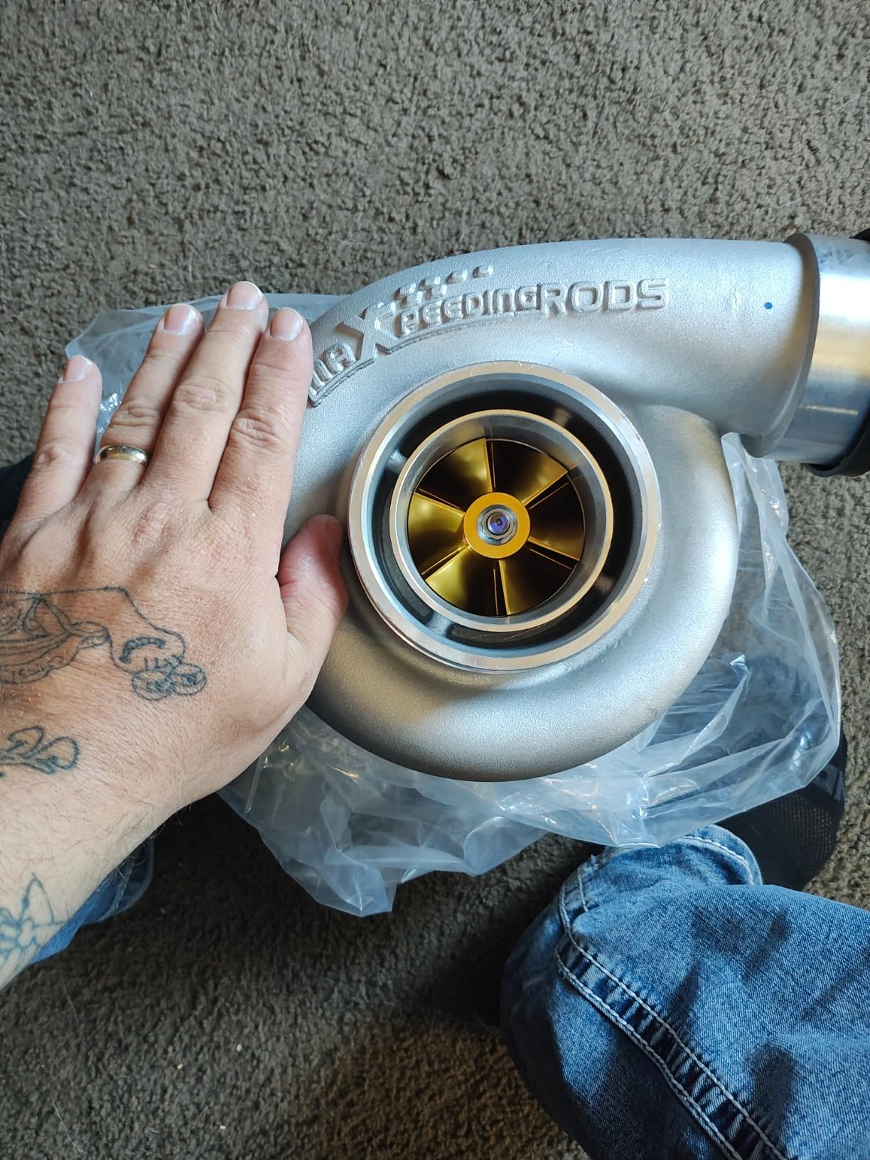 maXpeedingrods T4 Turbo Turbocharger for 4.0L-6.0L Engine, Billet Compressor Wheel, for Chevrolet Camaro Silverado 1500, for Ford Mustang, for Dodge Challenger Charger, Street JD Series customer photo 2