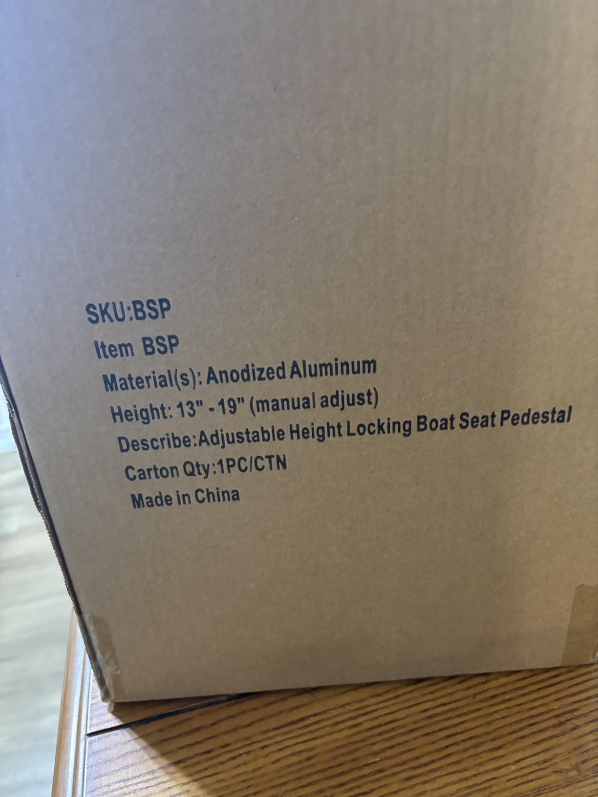 ONHI Adjustable Aluminum Boat Seat Pedestal 13-19 Inch Height, Locking Design, Silver Polished customer photo 1