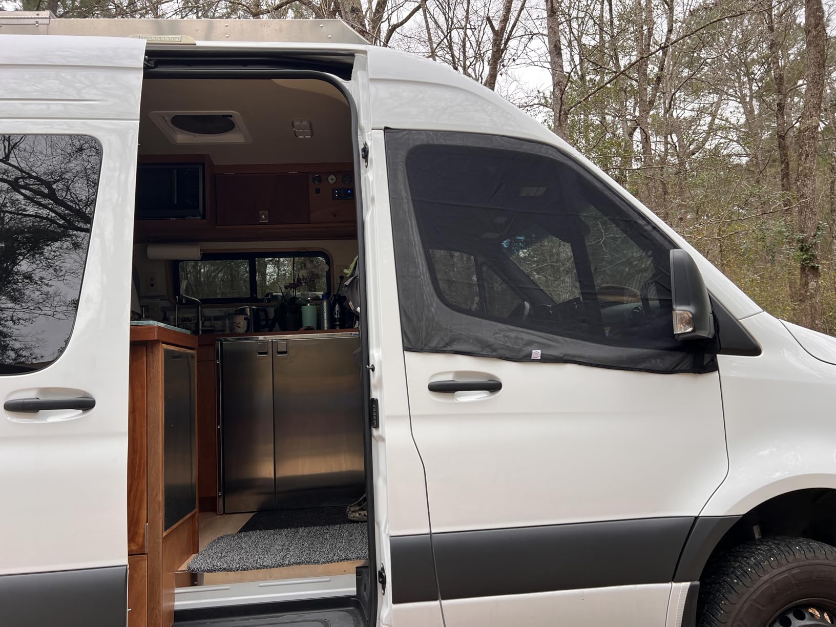 Living in a Bubble Magnetic Bug Screen for Front Doors (Pair), Universal Size for Sprinter, Metris, Ford Transit, and Other Vans & Cars - Car Living Essentials & Van Life Accessories customer photo 2