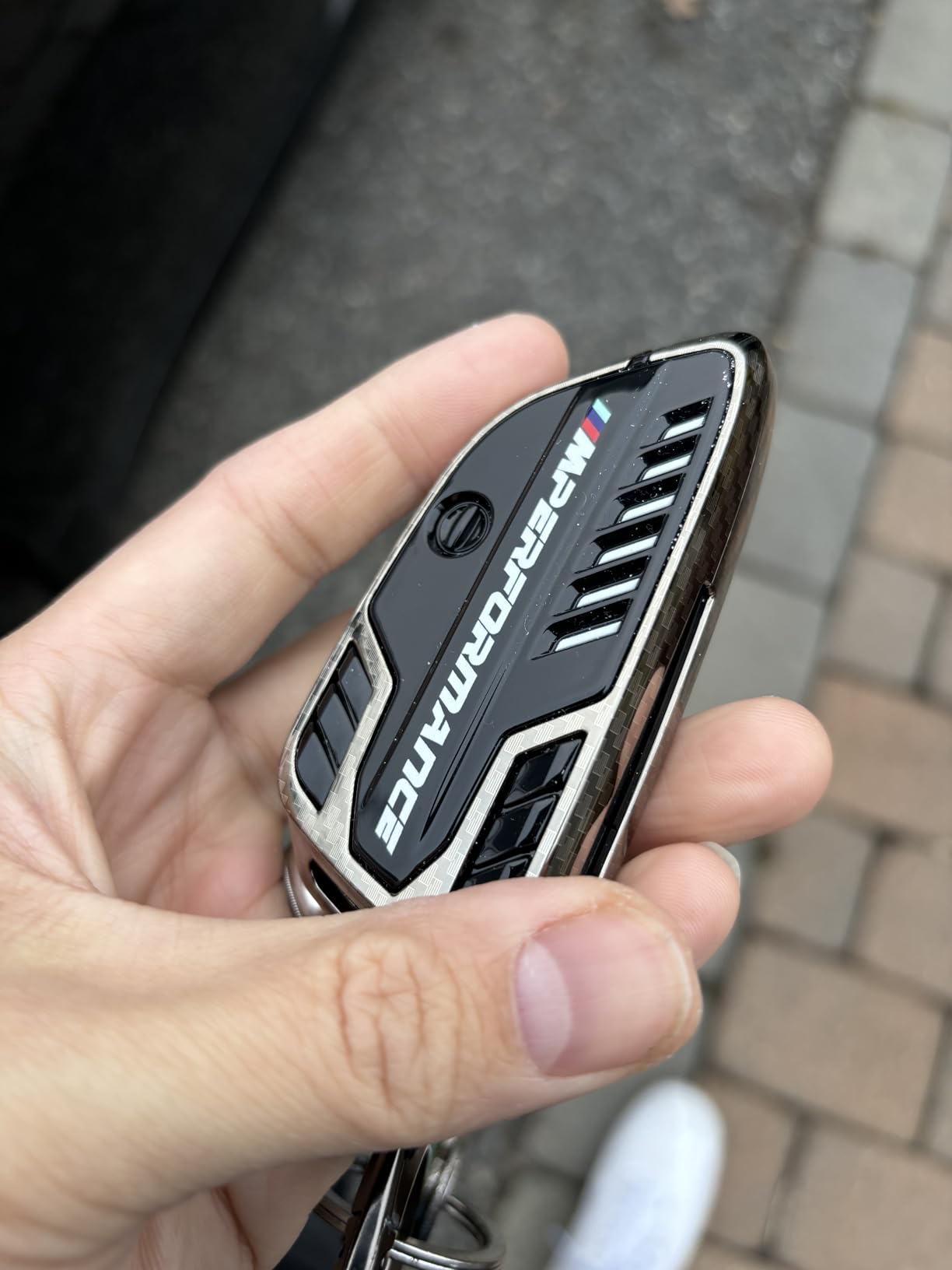 Alloy Car Key Case Rings Cover Holder for BMW 1 3 5 7 Series 530 F48 X1 X2 X3 X4 X5 X6 Classic Engine Head Concept (A Style Carbon Fiber) customer photo 1