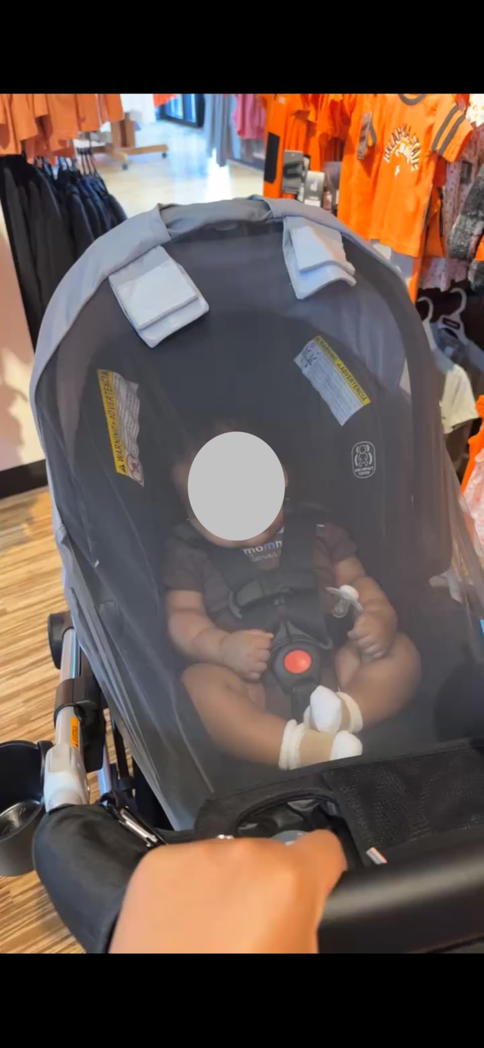 liuliuby Summer Baby Car Seat Cover | 2-in-1 Breathable Carseat Sun Shade & Mosquito Net | UV Protection Lightweight Canopy Covers for Infant Unisex | Bug Net Mesh for Warm Weather (Gray) customer photo 1