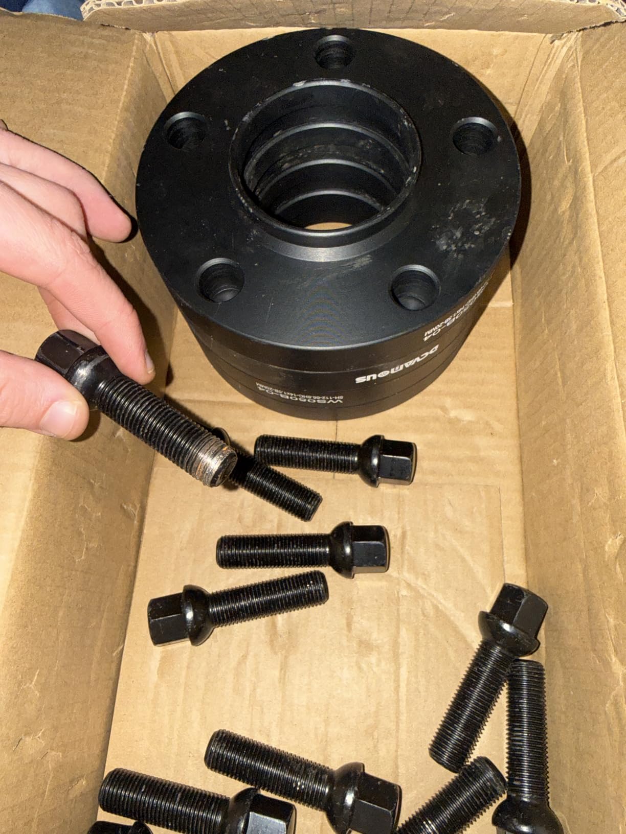 DCVAMOUS 4PC Black 5x112 Hubcentric Wheel Spacers 15mm with 14x1.5 Bolts (40mm Shank Ball Seat Type) 66.56 Bore Compatible with Benz Au-di 5 Lug for W210 W212 C230 C250 C320 A4 S4 A5 S5 A6 S6 A7 A8 customer photo 2