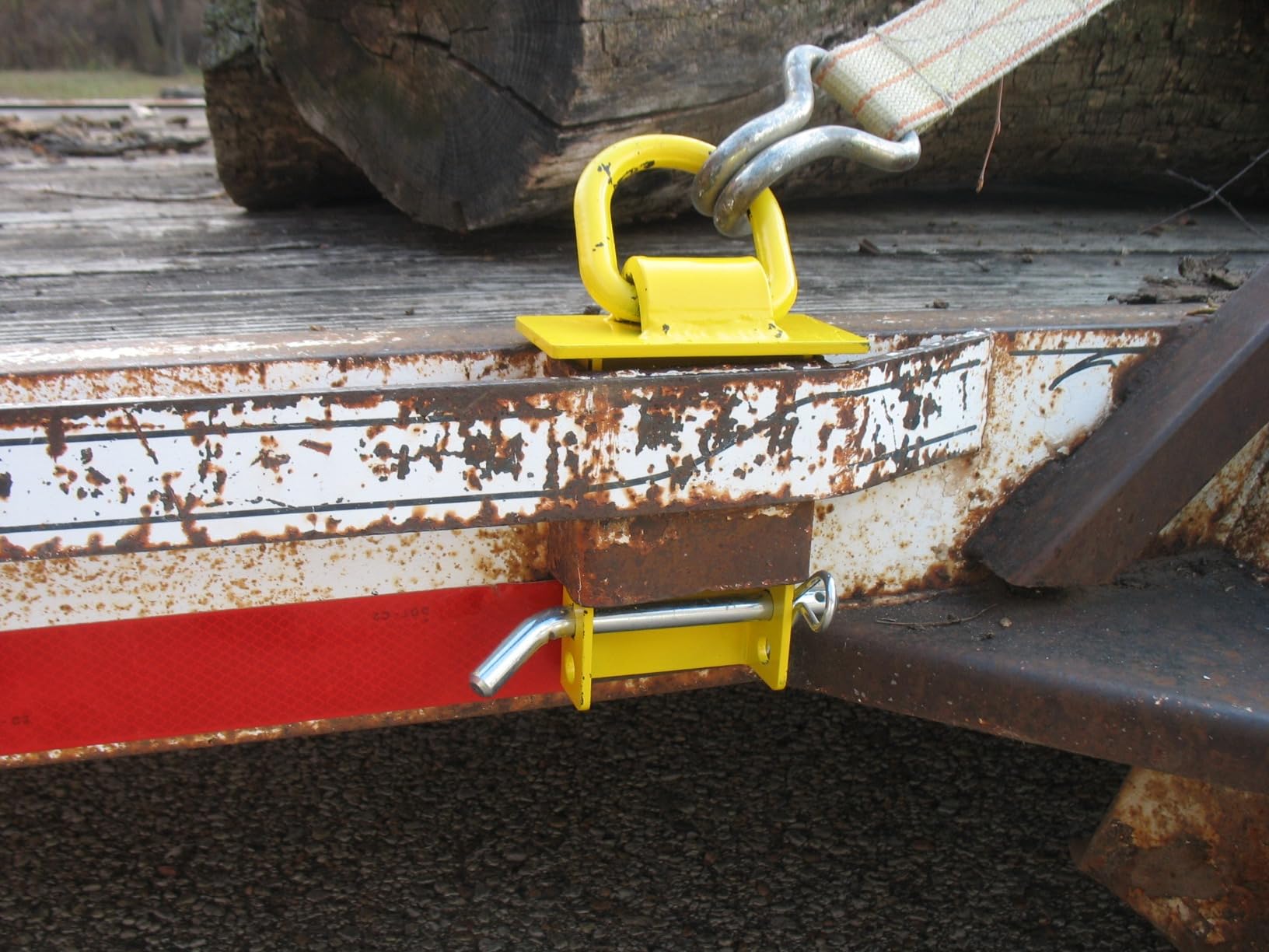 4PCS 16200lbs Trailer Stake Pocket D Ring Tie Downs Fit for Flated Trucks and Trailers with Standard 2