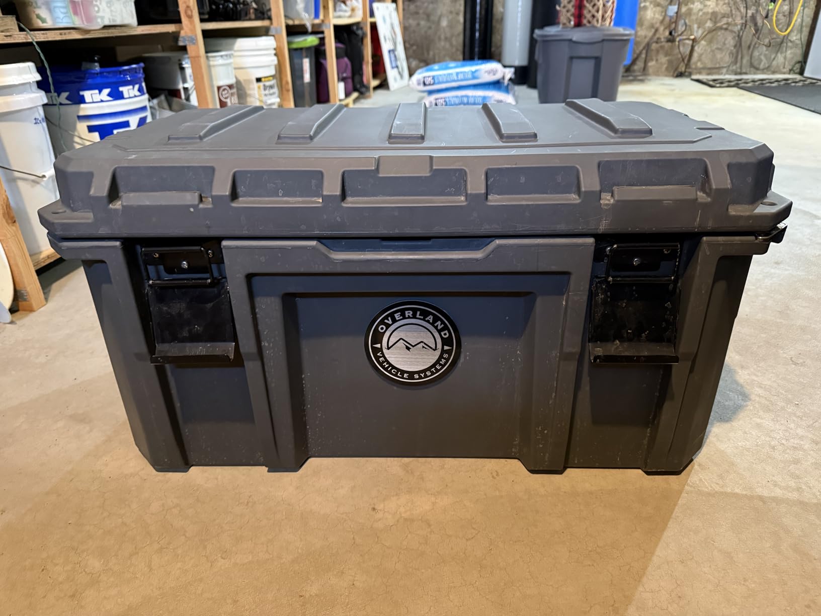 Overland Vehicle Systems 40100001 Dark Gray 53 QT Dry Box Storage with Drain, and Bottle Opener | Waterproof Seal | Heavy-Duty Latches and Nylon Handles | Keeps Gear Safe, Dry and Organized customer photo 2