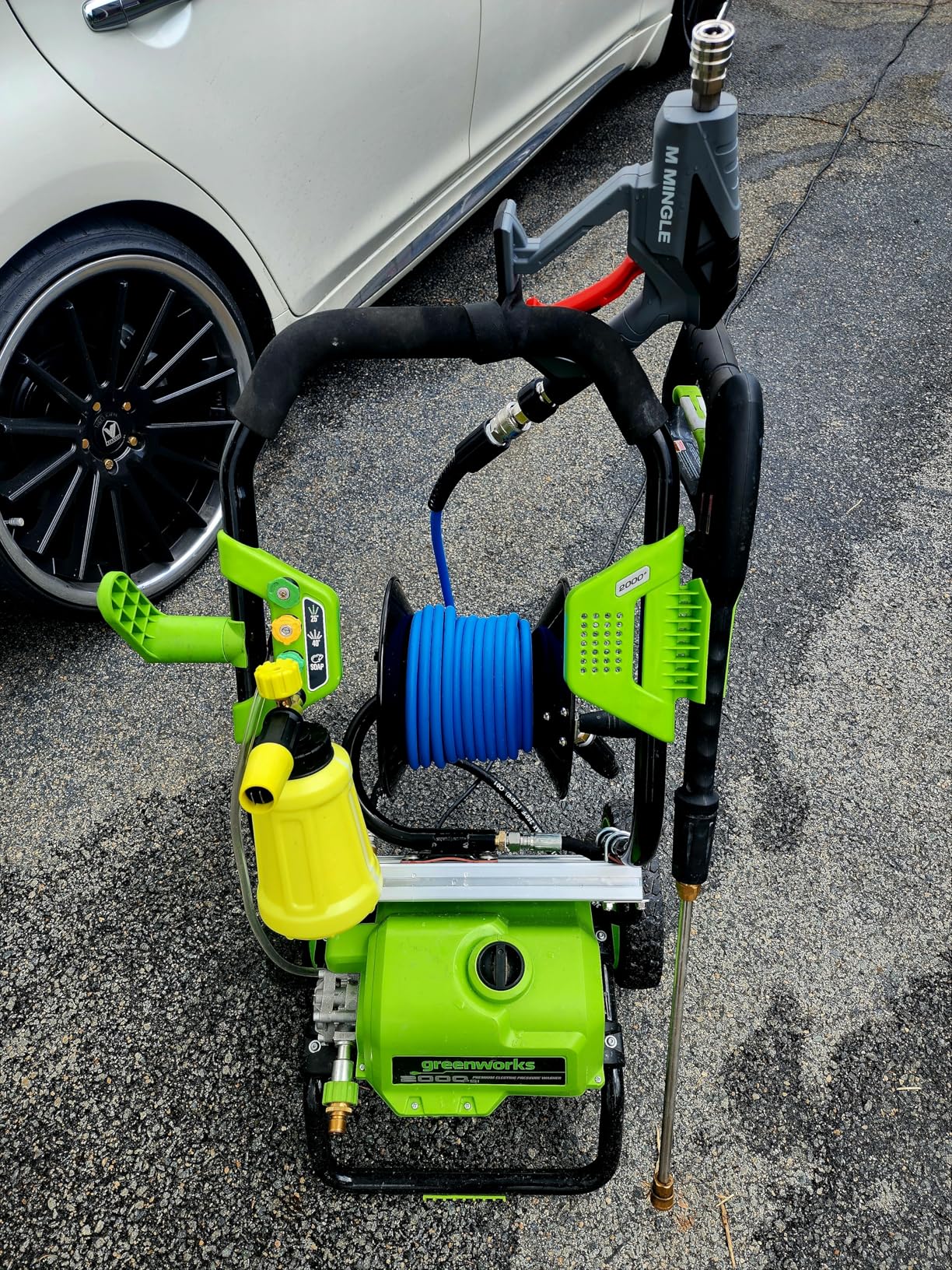 M MINGLE High Pressure Washer Gun Snow Foam Lance, 4000 PSI Cannon Foam Blaster Power Washer with 1/4