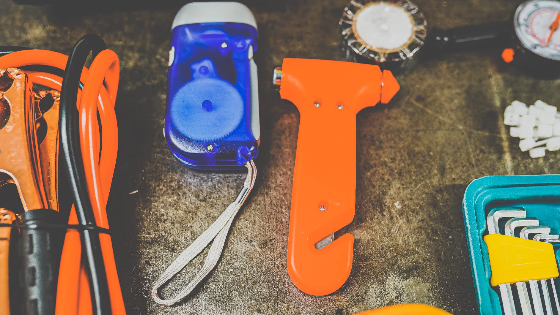 Car Roadside Emergency Kit, Auto Vehicle Safety Emergency Road Side Assistance Kits Essentials, with Jumper Cables, Safety Hammer, Reflective Warning Triangle customer photo 1