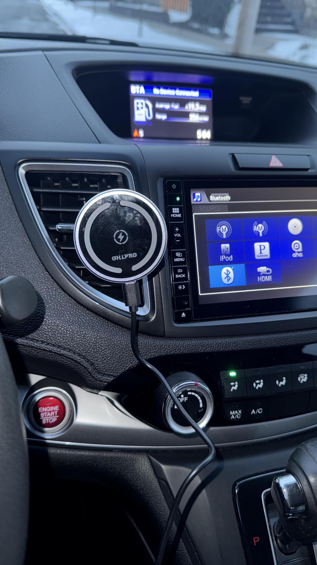 OHLPRO for MagSafe Car Mount Charger iPhone Wireless Car Charger, Stick on Dashboard Magnetic Phone Holder Mount for iPhone 17 Pro Plus Max 16 15 14 13 12 Series, 15W Fast Charging, Aluminum Shell customer photo 1