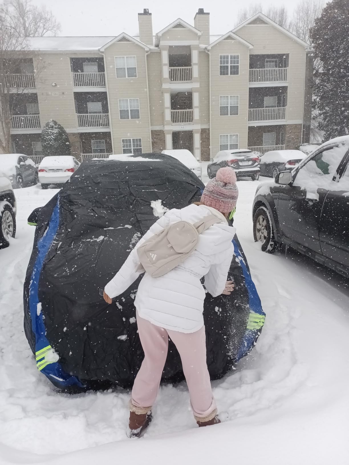 Avecrew Car Cover Waterproof All Weather for Automobiles, Outdoor Heavy Duty Full Exterior Covers for Sedan(194