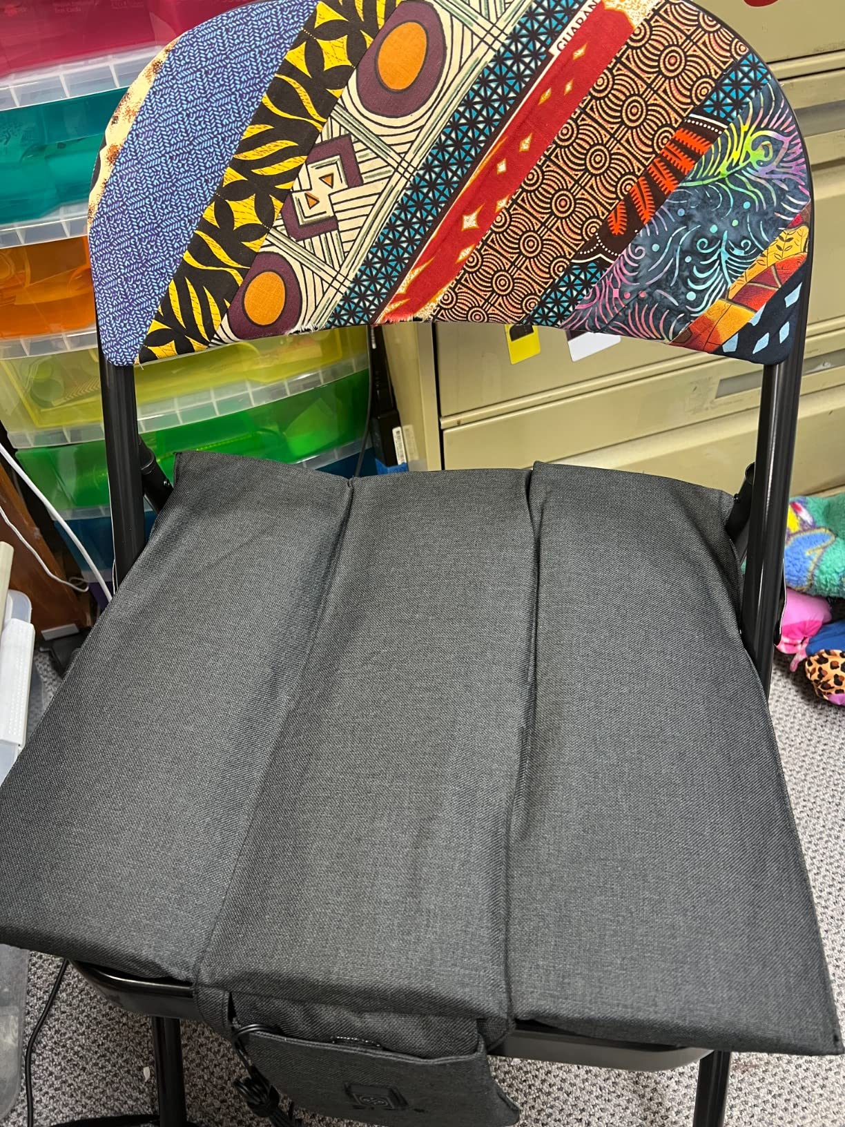 ORORO Heated Seat Cushion with Battery Pack, Foldable USB Heated Seat Cover Pads for Office Chair, Stadium, Camping customer photo 1