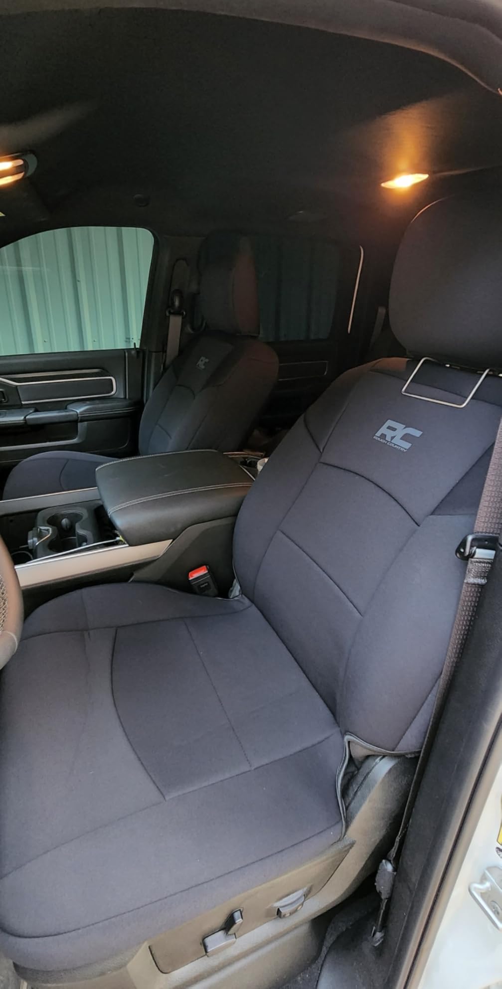 Rough Country Neoprene Front Seat Covers for Ram 2500 (2019-2024) with Bucket Seats - Waterproof & UV Resistant, Foam Padded, Front Seat Cover Set customer photo 2