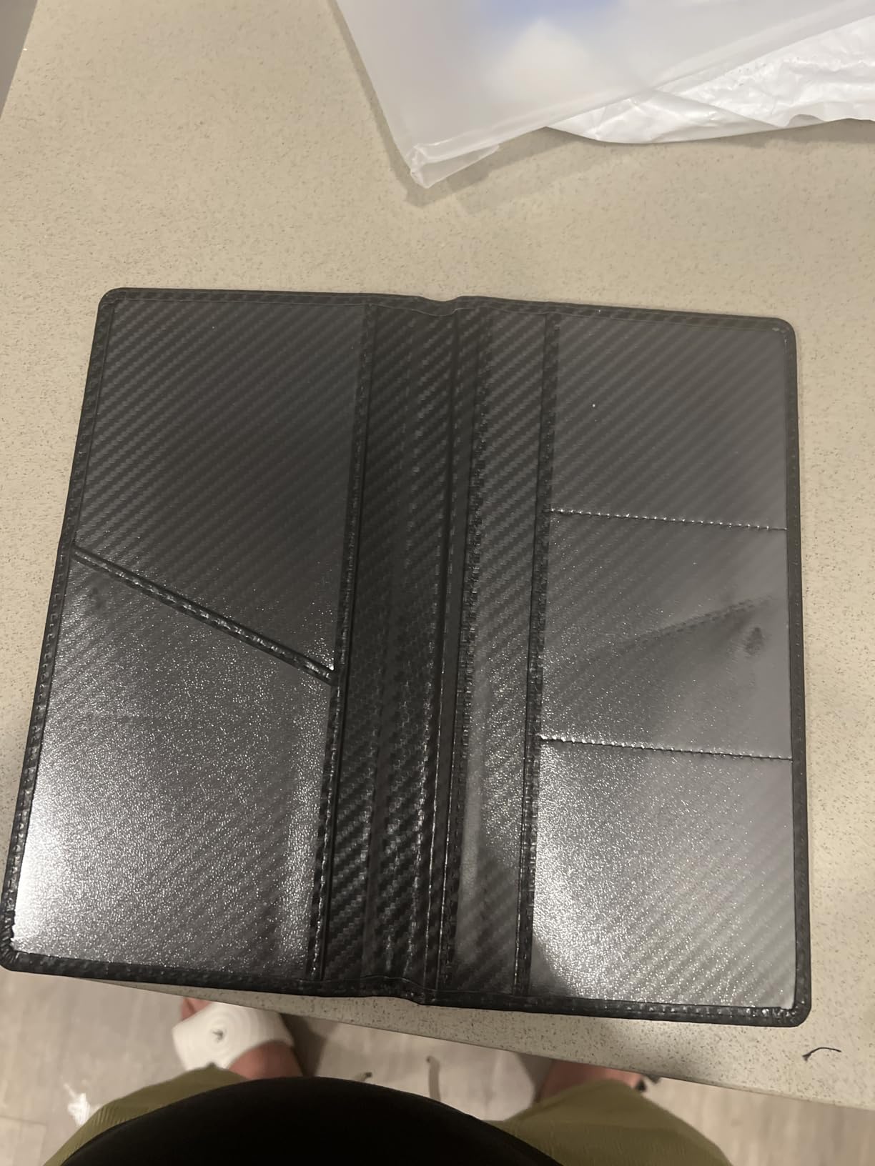 TOURSUIT Car Registration and Insurance Card Holder, Vehicle License Document Glove Box Compartment Organizer, Interior Car Accessories for Women Men Teens (Carbon Fiber Black) customer photo 2