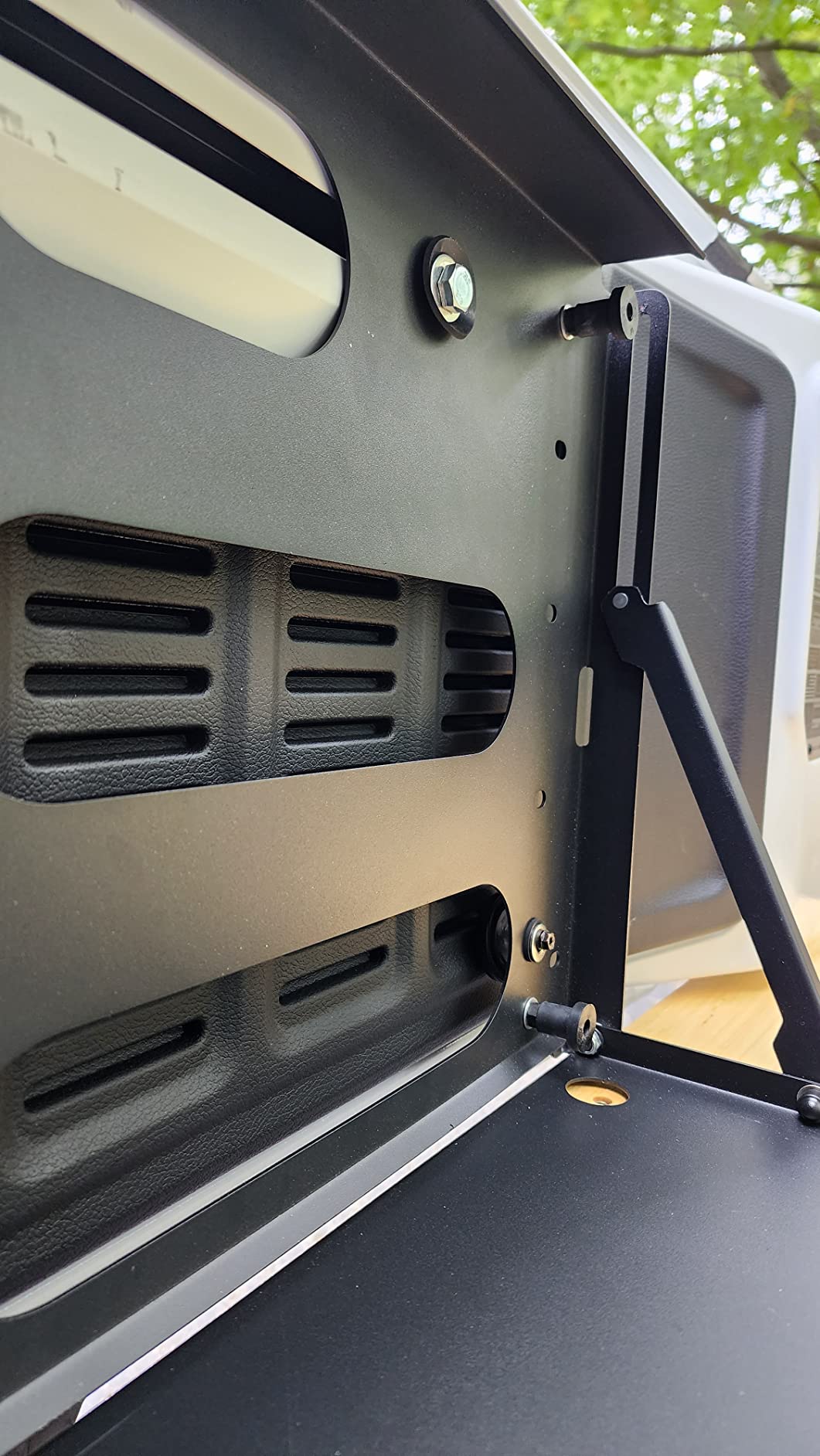 E-cowlboy Drop Down Tailgate Table for 2007-2024 Jeep Wrangler JK JKU JL JLU Unlimited Sports Freedom Sahara Rubicon Rear Door Foldable Table Cargo Shelf Storage Cargo Luggage Holder Carrier customer photo 1