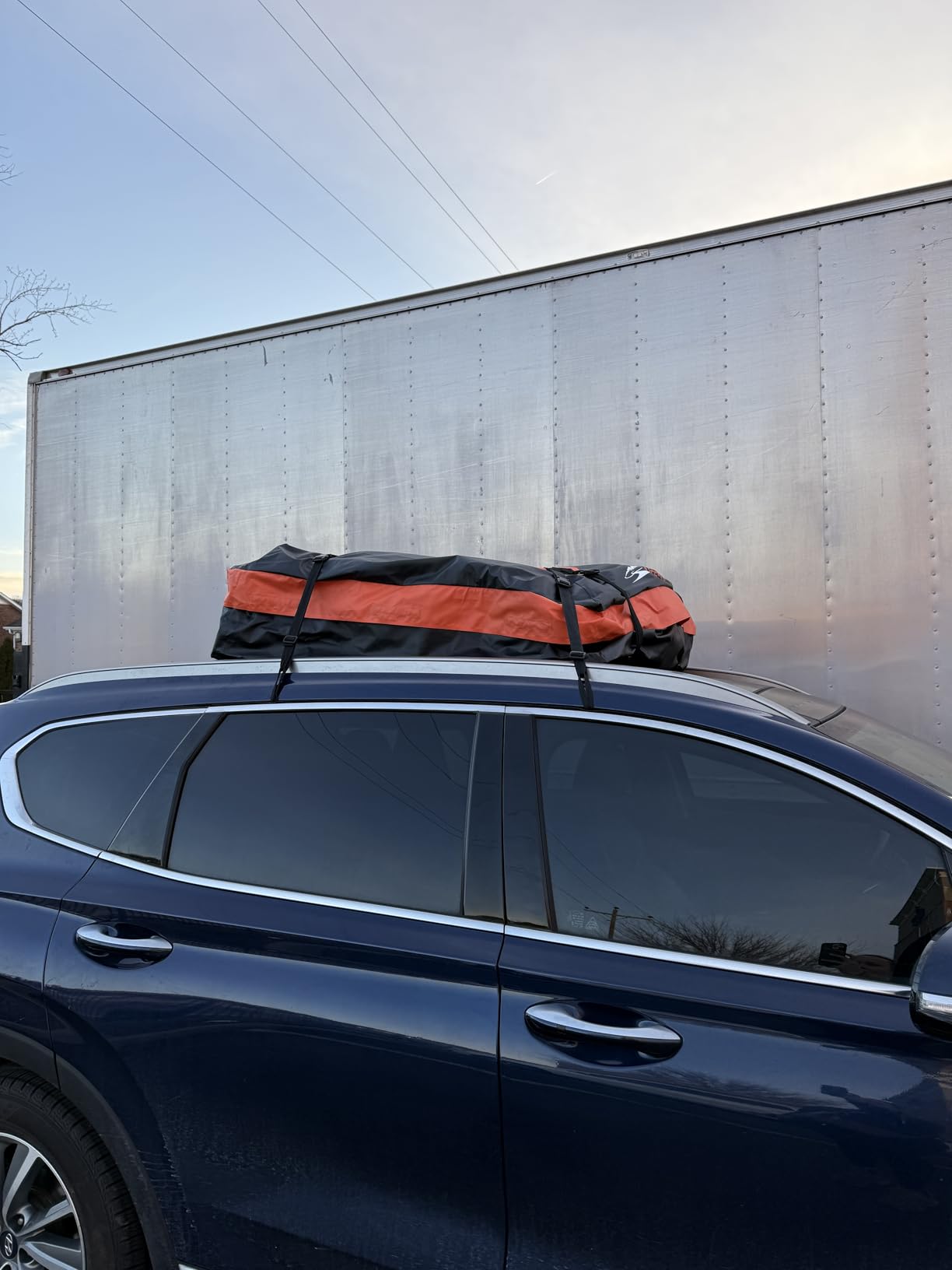 MeeFar Rooftop Cargo Carrier Car Roof Bag 21 Cubic Feet 100% Waterproof Car Top Carrier, Fits All Vehicle with/Without Rack,Include Anti-Slip Mat,10 Reinforced Straps,6 Door Hooks,Luggage Lock customer photo 1