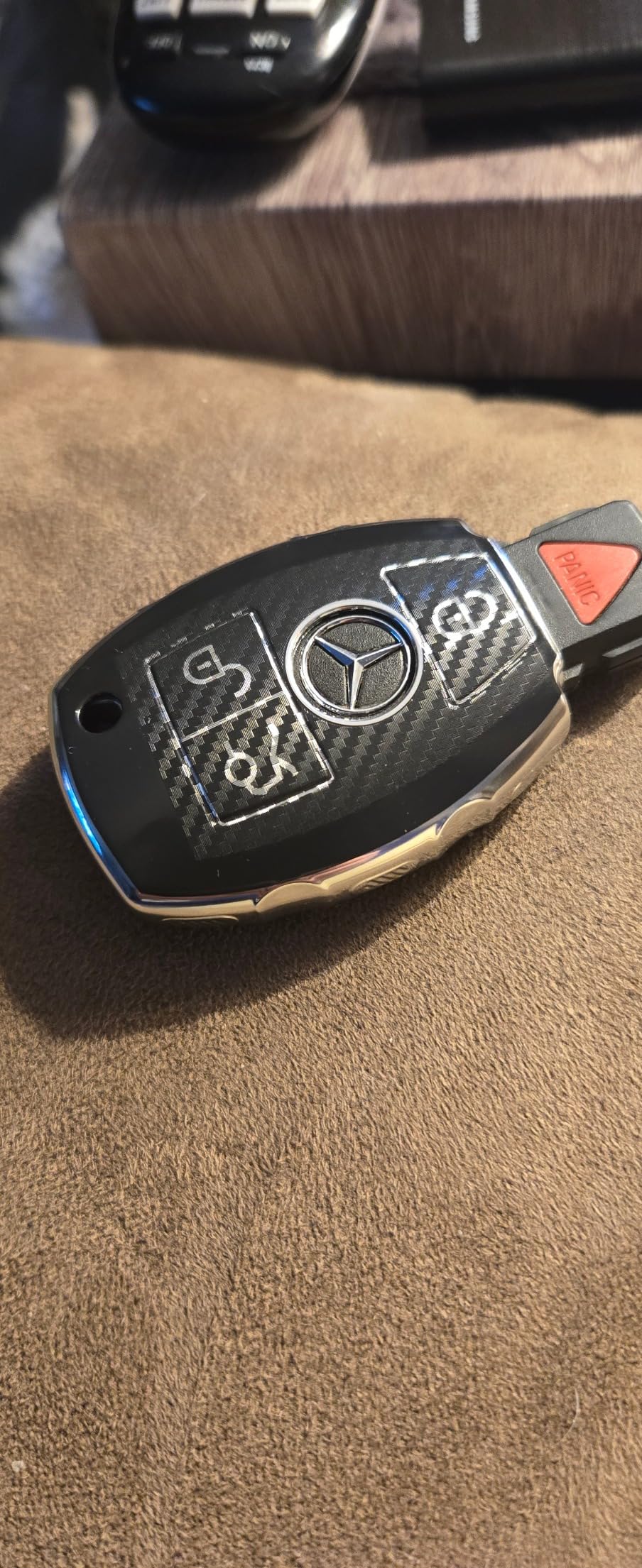 ELOHEI for Mercedes Benz Key Fob Cover, Premium Soft TPU Key Case Cover Compatible with Mercedes Benz C E S M CLS CLK G Class Keyless Smart Key Fob customer photo 2
