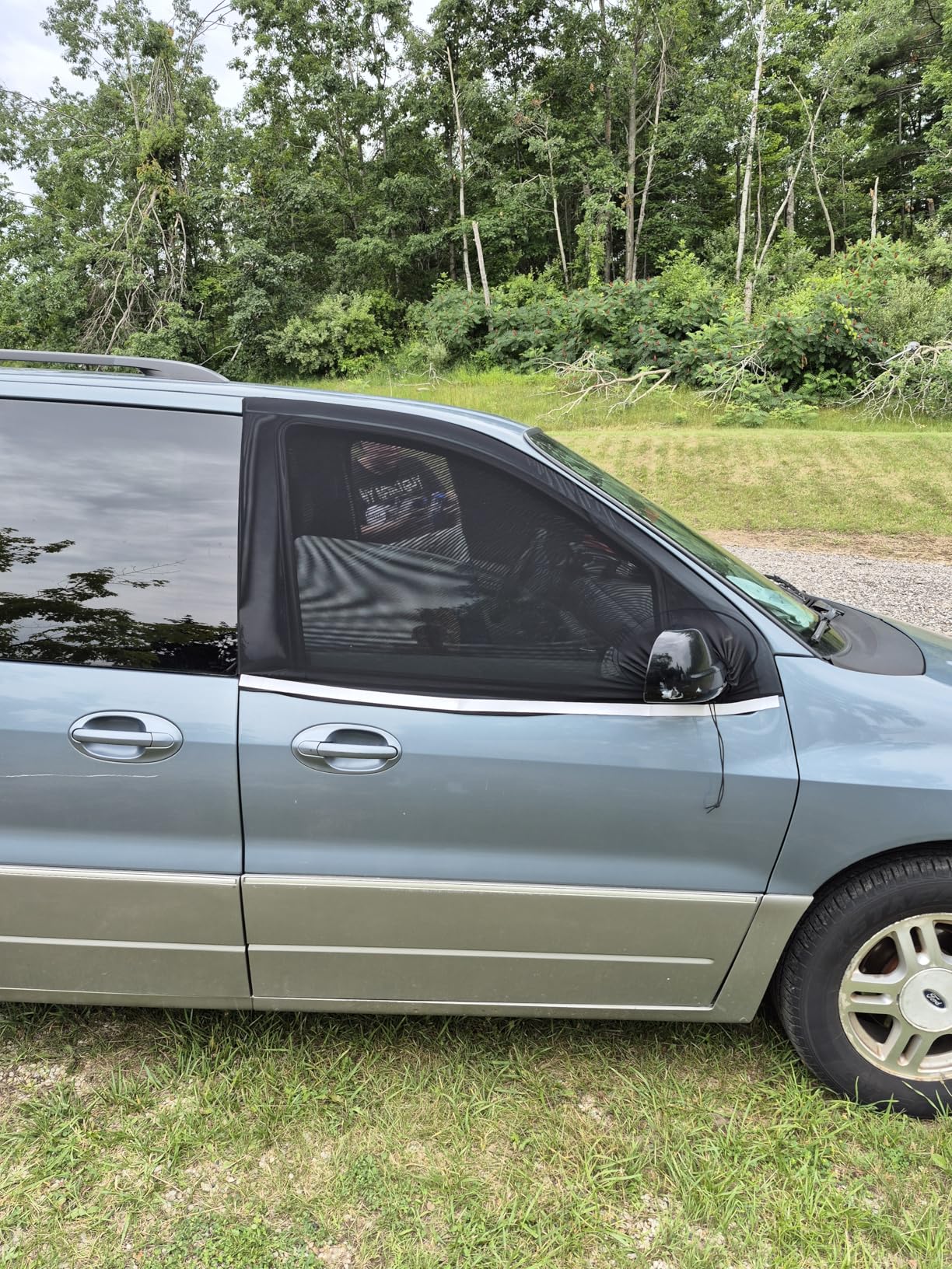 Large SUVs Compact Vans Front Window Screens for Camping Front Window Sun Shade Driver Side Window Bug Screen No Biting Bugs customer photo 1