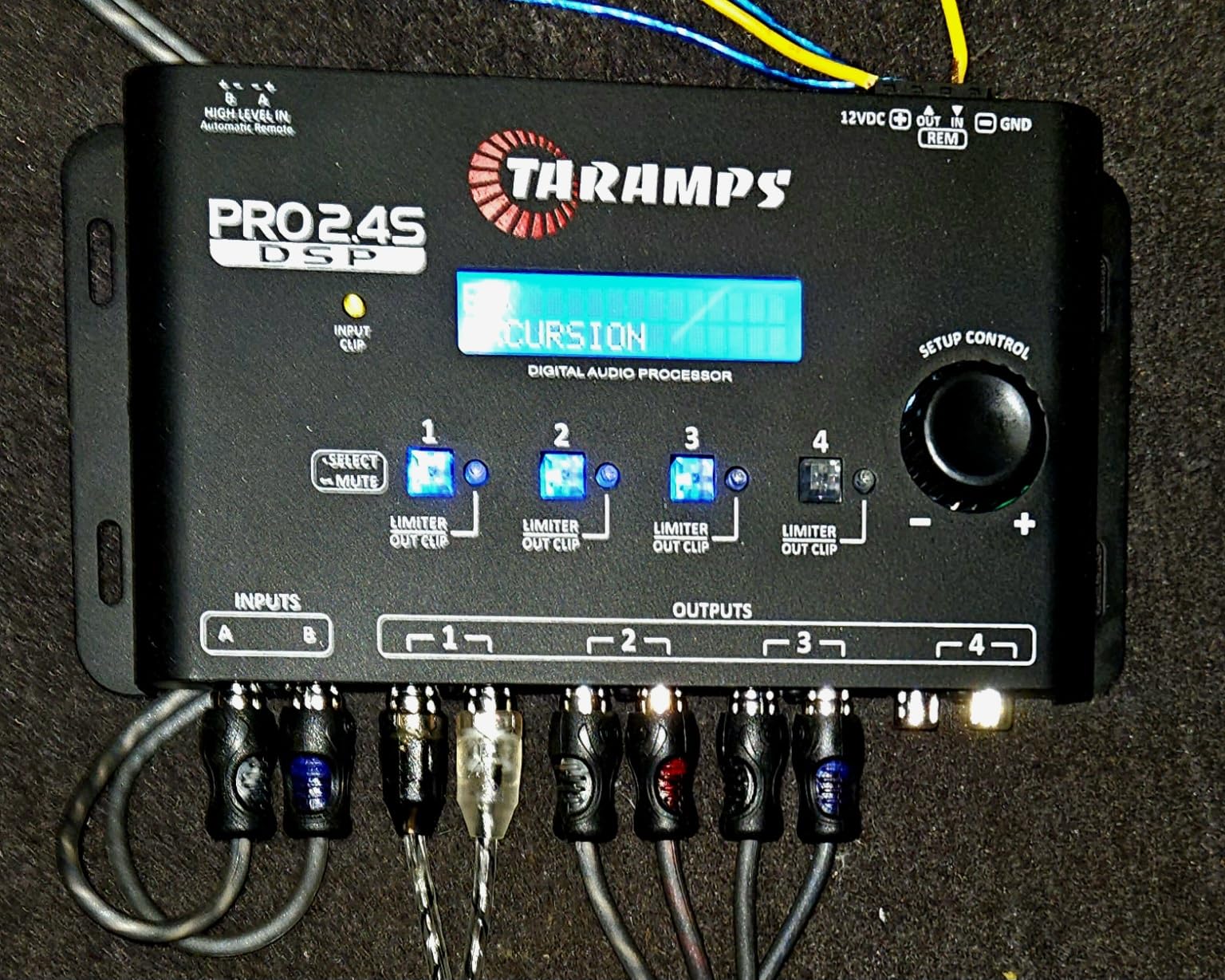 Taramp's Pro 2.4S DSP Crossover full Digital Signal Processor and Equalizer with sequencer 15-band Graphic Equalization 12 preset EQ 2-Channel in and 4-Channel Out customer photo 1