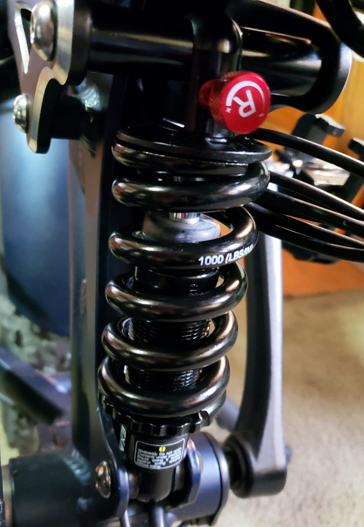 JFOYH Coil+Oil Shock Absorber Adjustable Damping Hydraulic Rear Shocks For MTB/E-Bike/Scoters, 125MM/150MM/165MM/190MM 550LBS/1000LBS/1500LBS customer photo 1