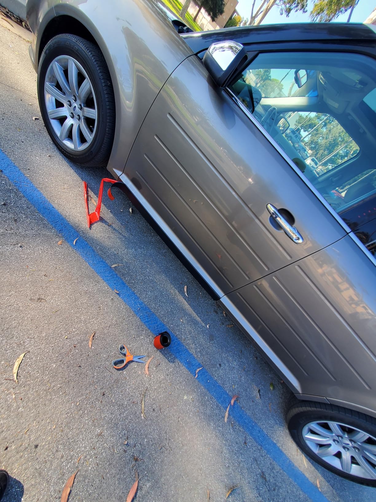 8.2ft*3.15in Side Skirts for Cars Universal,Universal Rubber Anti-Scratch Side Skirts Edge Guards.Protector for Sedans, Truck, SUV Before and After Bumper (【2PCS】 8.2ft*3.15in) customer photo 1