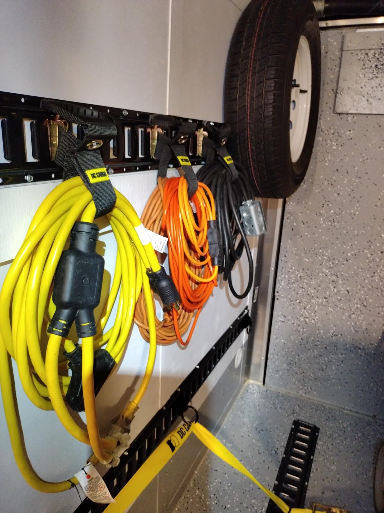 DC Cargo Mall Extension Cord Organizer E-Track Accessories for (Pack of 4) - Keep Cords, Cables, Hoses, Etrack Accessories Organized On E-Track - 17