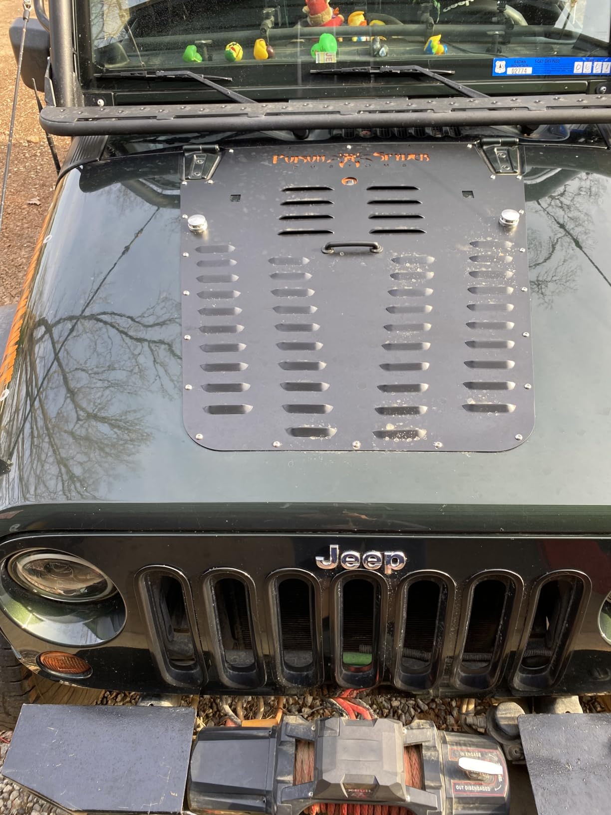 VEVOR Vented Hood Louver Black Powder Coat Front Liner for 2013-2017 Jeep Wrangler JK customer photo 1