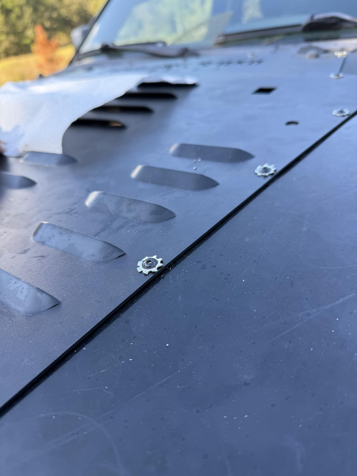 VEVOR Vented Hood Louver Black Powder Coat Front Liner for 2013-2017 Jeep Wrangler JK customer photo 2
