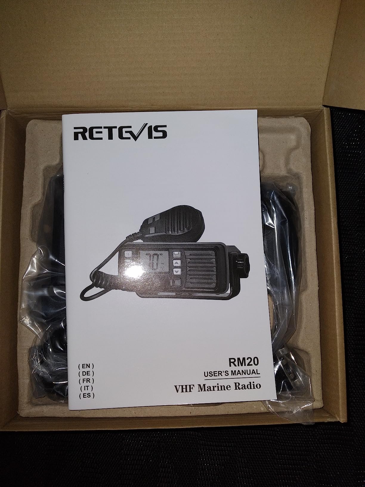 Retevis RM20 Marine VHF Radios Fixed Mount, Marine Band Radio with Built in GPS, DSC, IP67 Waterproof, High Power, NOAA Weather, International Channels, Ship to Shore Radio for Boats(Black) customer photo 1