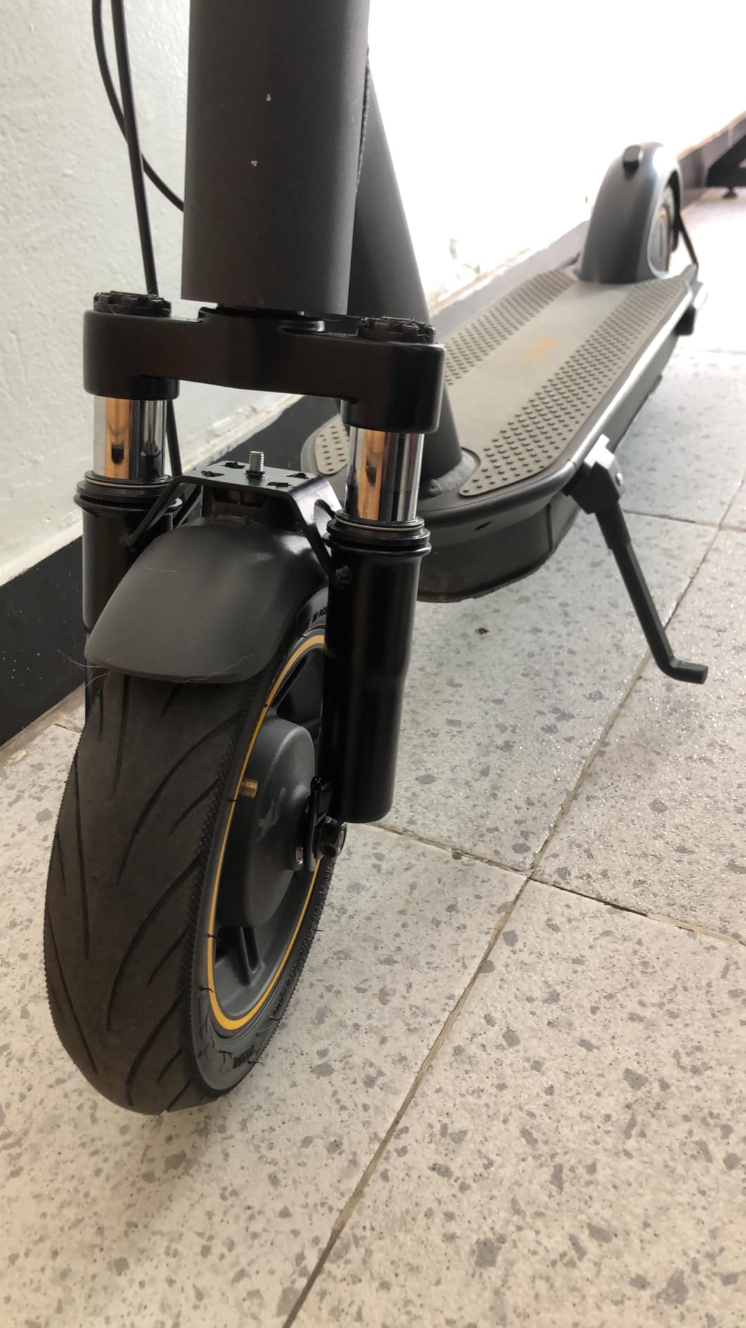 MIMIRACLE Electric Scooter Front Suspension Kit Spring Fork Compatible with Max G30 G30LP Segway Ninebot Electric Scooter Shock Absorption Parts Anti-Vibration Accessories with Foot Stand customer photo 2