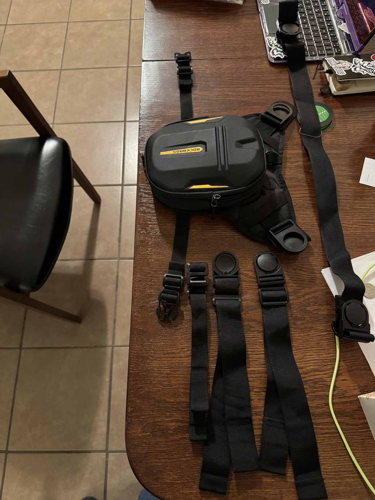 ROCKBROS Drop Leg Bag 3 IN 1 Motorcycle Waist Pack Thigh Bag Magnetic Motorcycle Tank Bag Muti-functions Leg Pouch for Men Women Cycling Hiking Running Camping Travel 10L Black customer photo 1