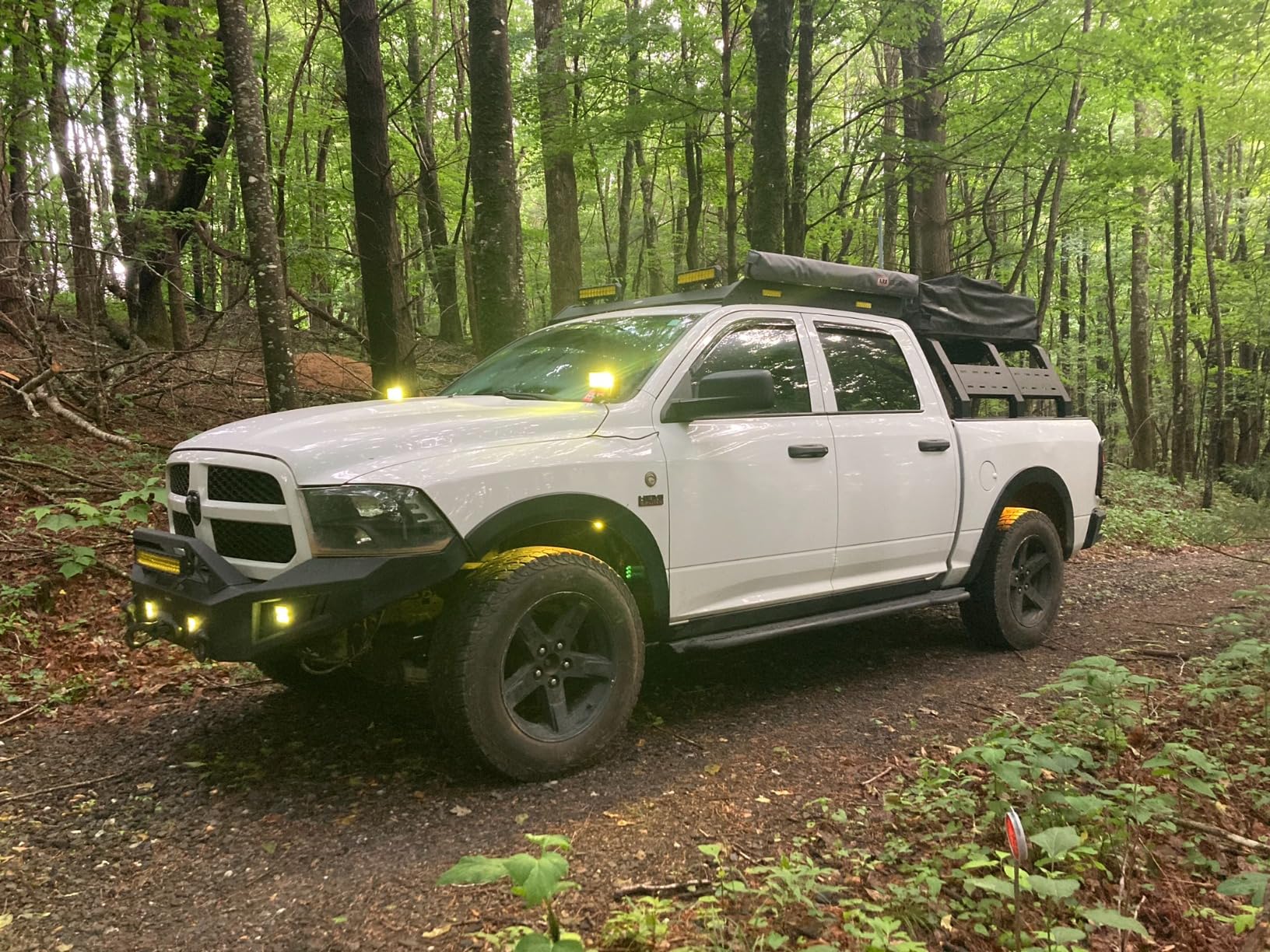 Truck Bed Rack with LED Lights for Tacoma 2005-2025, Adjustable Steel Cargo Rack for Factory Bed Rails customer photo 1