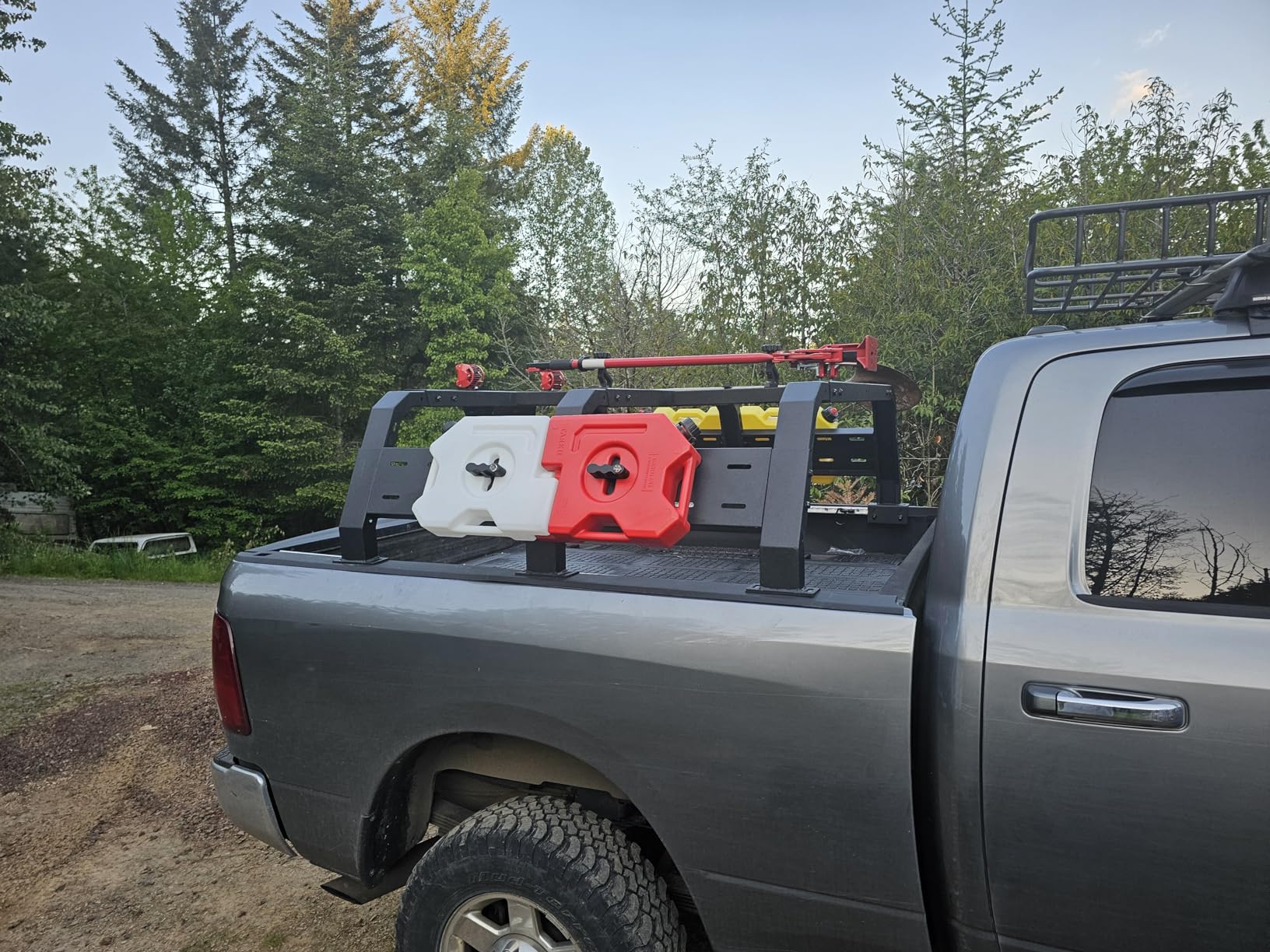 Truck Bed Rack with LED Lights for Tacoma 2005-2025, Adjustable Steel Cargo Rack for Factory Bed Rails customer photo 2