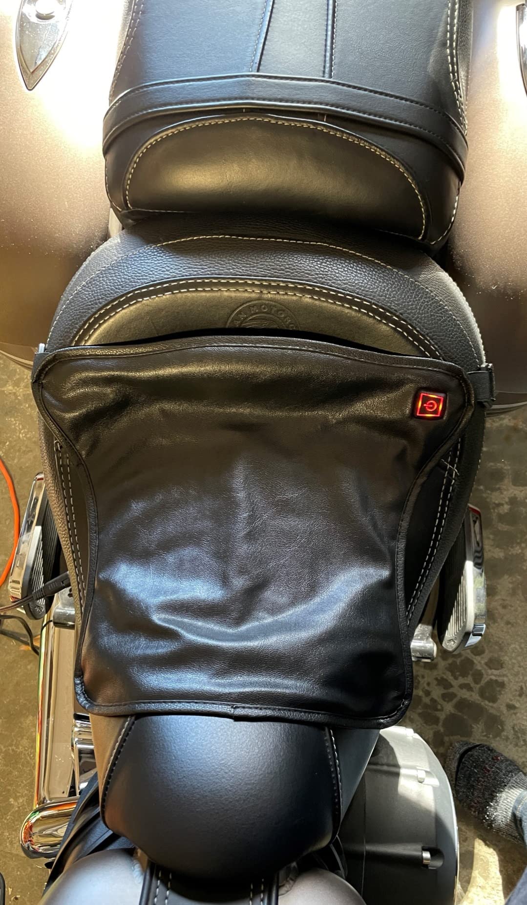 IZTOSS Motorcycle Heated Seat Cushion Electric Heated Seat Pad for Motorcycle, Snowmobile, and ATV with Universal Fit customer photo 2