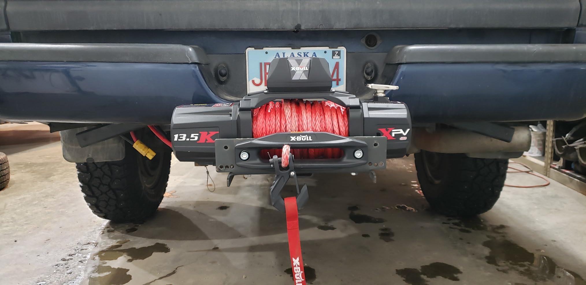 X-BULL Winch-13500 lb. Load Capacity Electric Winch Kit 12V Synthetic Rope, Waterproof IP67 Electric Winch with Hawse Fairlead, with Wireless Handheld Remote and Corded Control Recovery customer photo 2